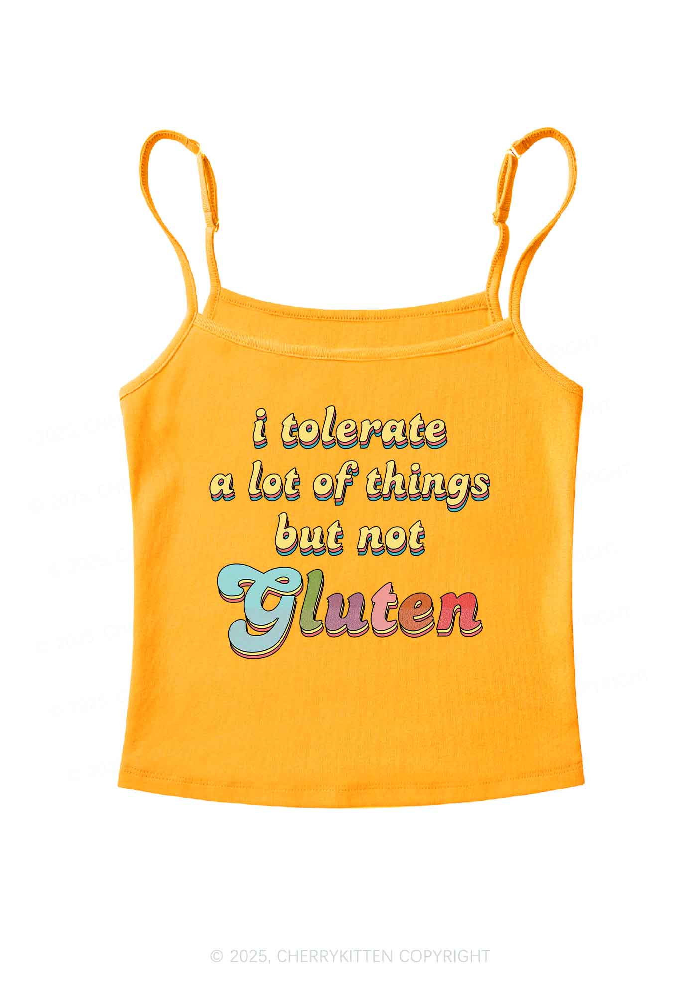 Tolerate Gluten Y2K Spaghetti Strap Cami Cherrykitten - Image 5
