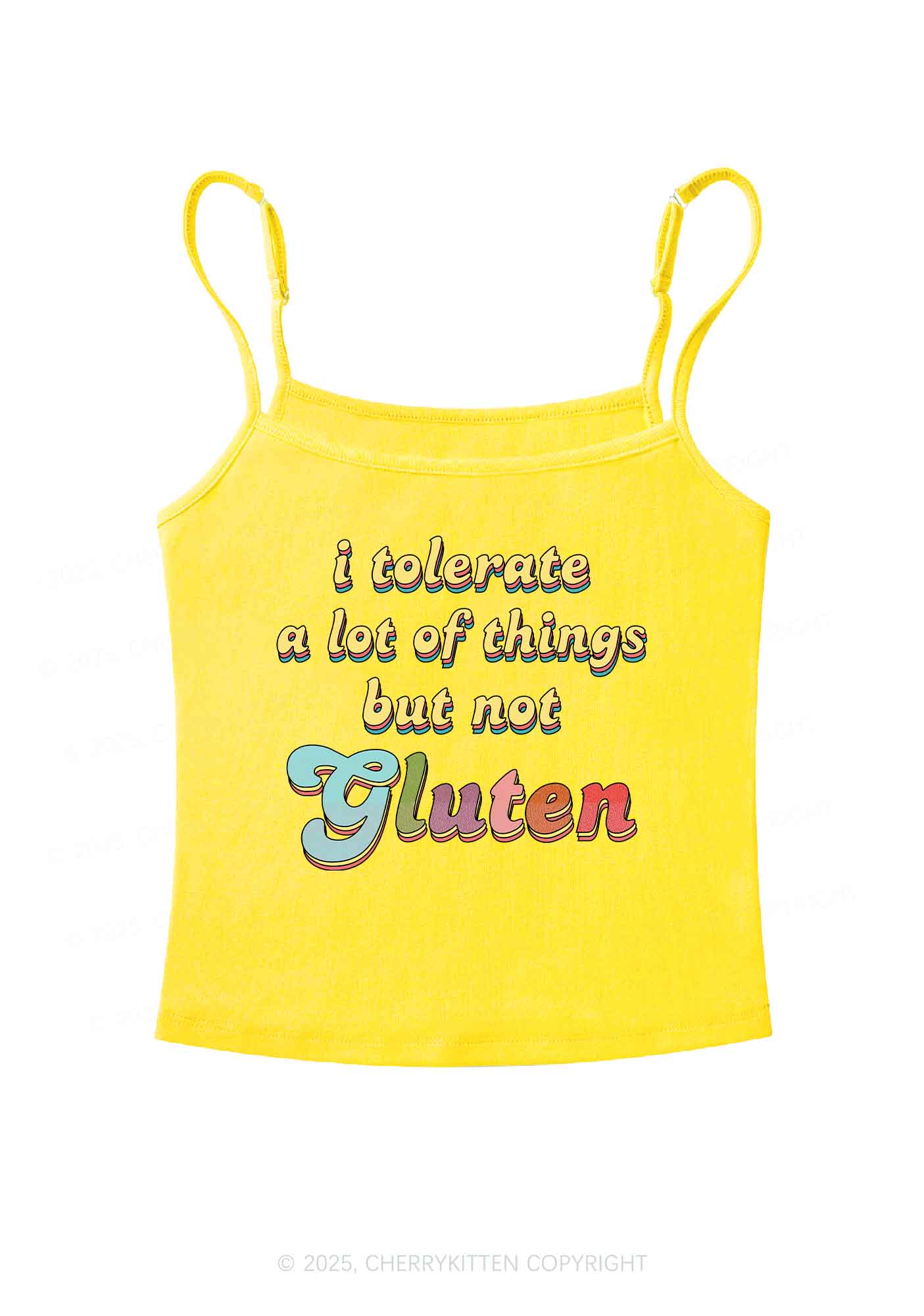 Tolerate Gluten Y2K Spaghetti Strap Cami Cherrykitten - Image 6
