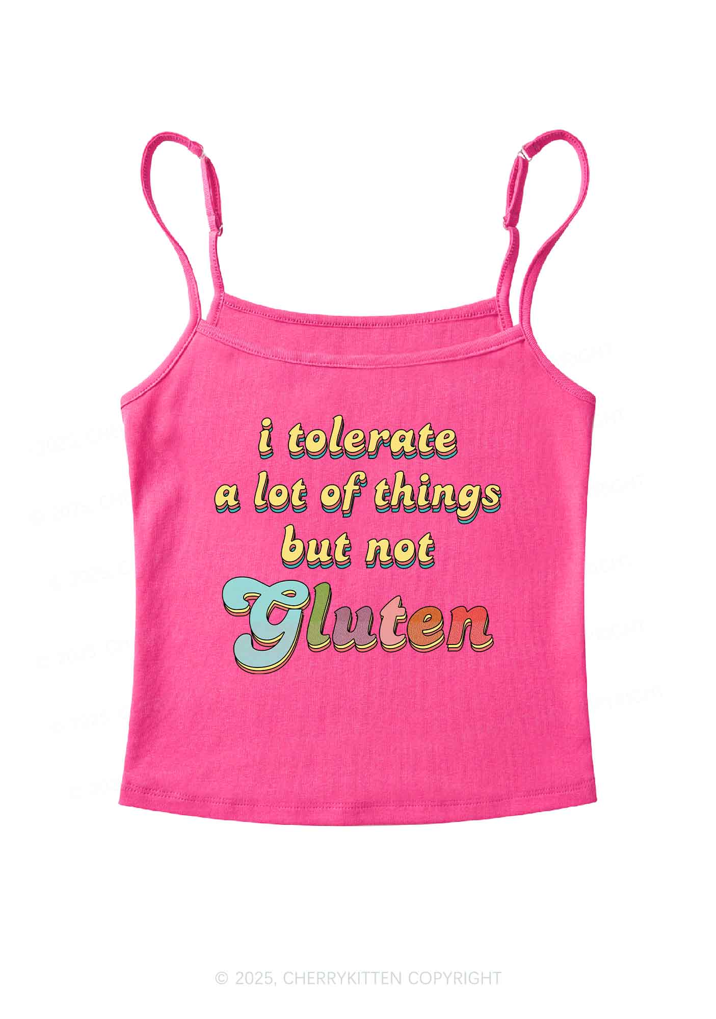 Tolerate Gluten Y2K Spaghetti Strap Cami Cherrykitten - Image 7