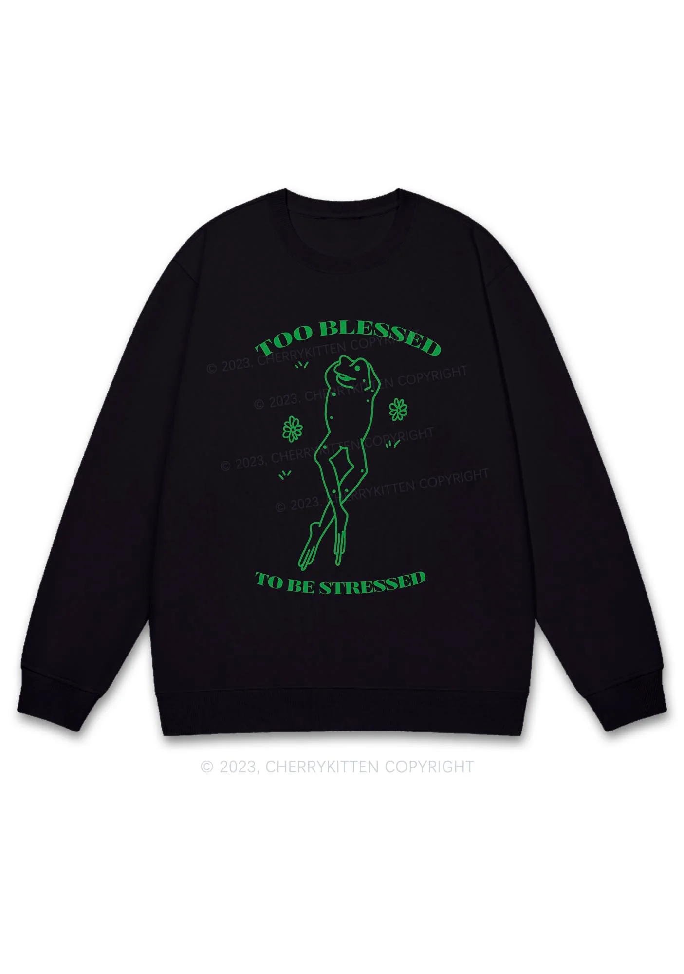 Too Blessed To Be Stressed Y2K Sweatshirt - Image 3