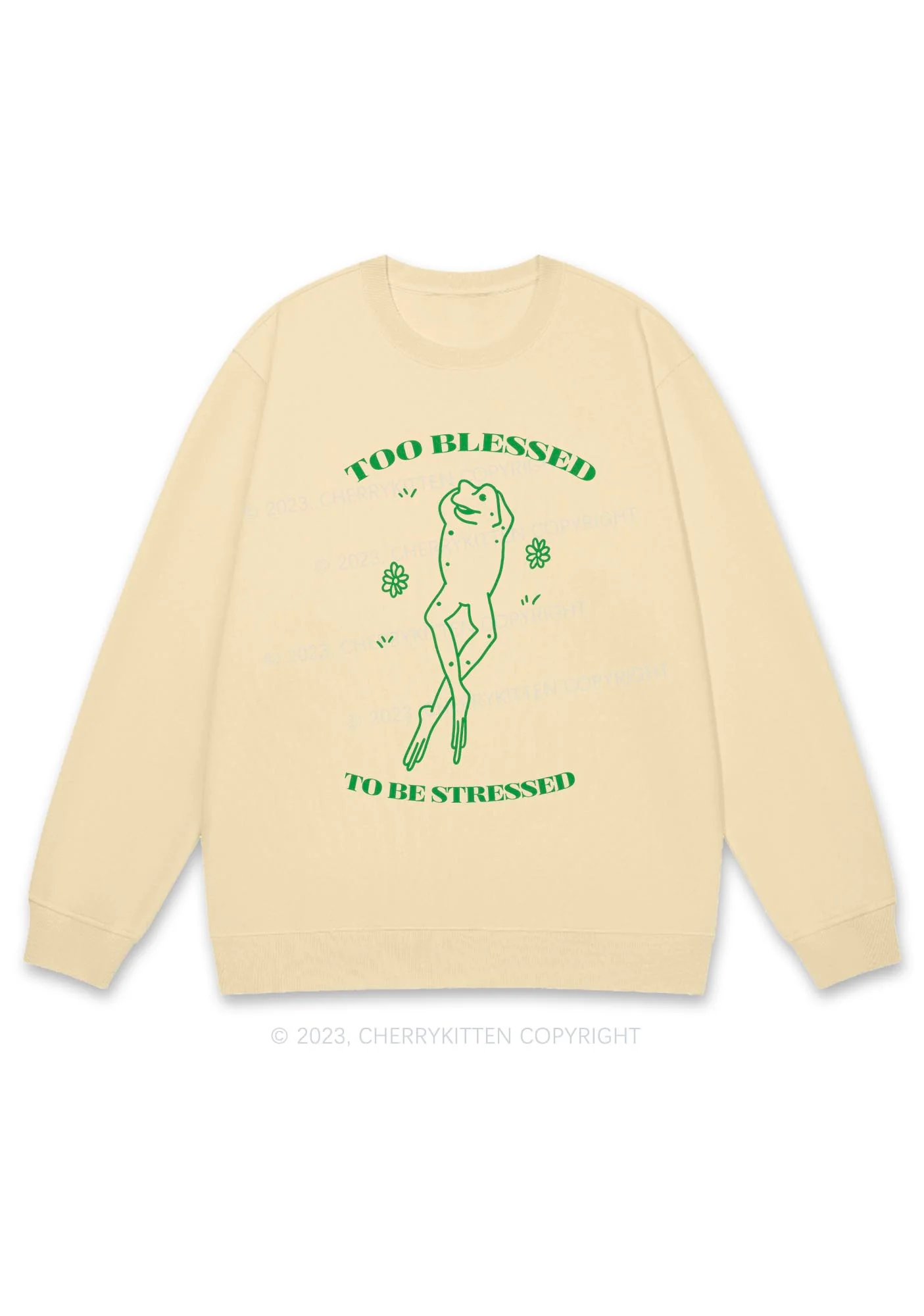 Too Blessed To Be Stressed Y2K Sweatshirt - Image 4