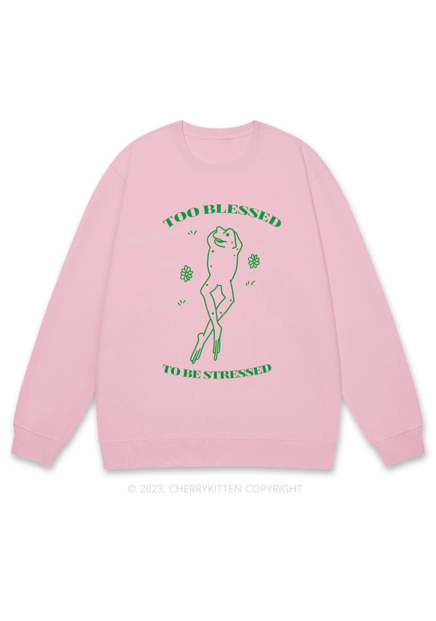Too Blessed To Be Stressed Y2K Sweatshirt - Image 6