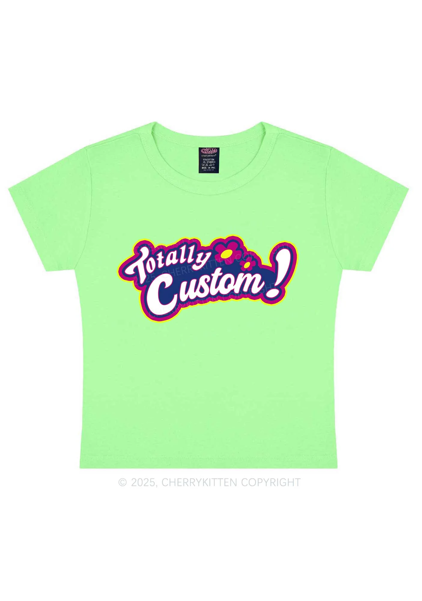 Totally Custom Y2K Baby Tee Cherrykitten - Image 11