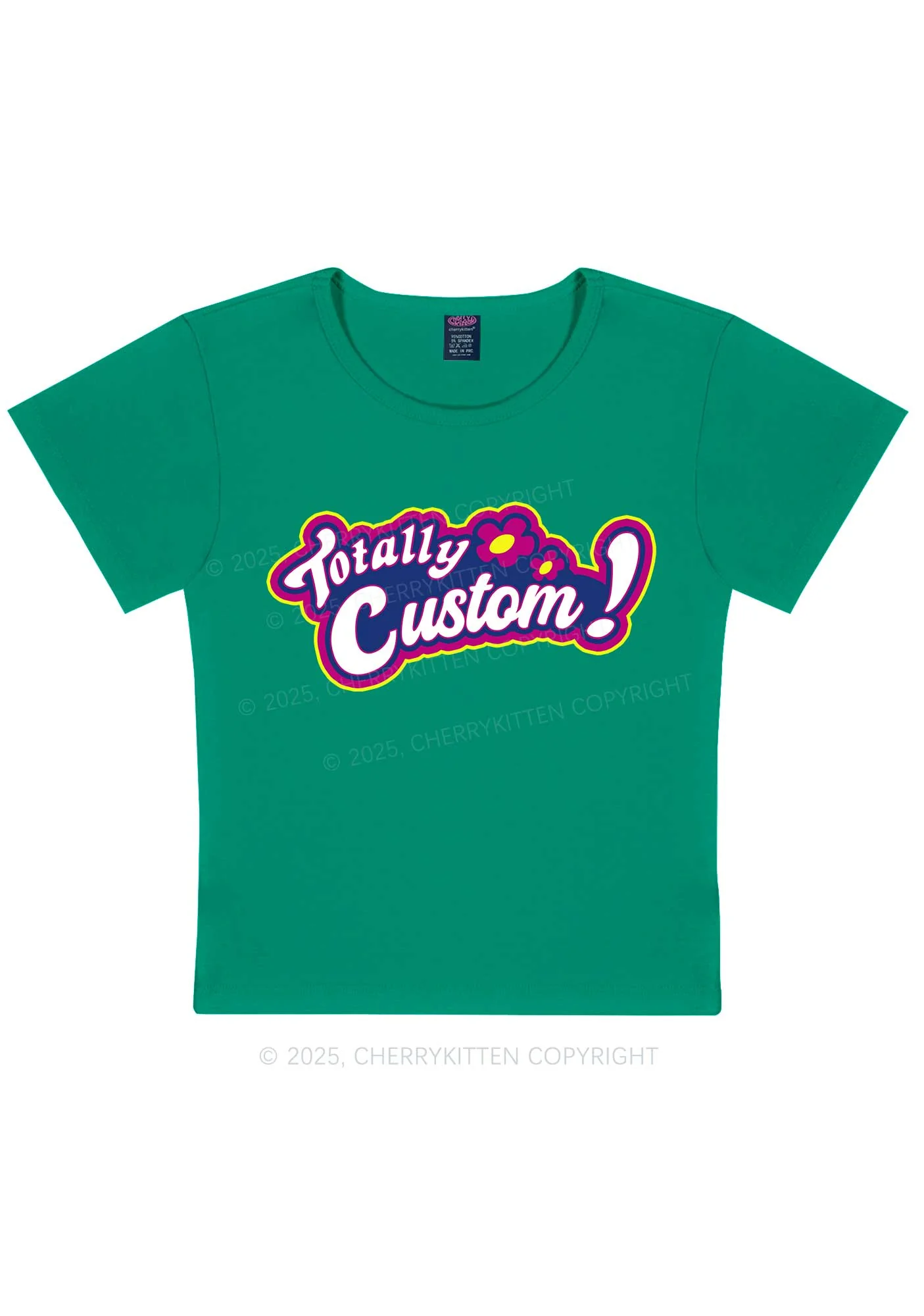 Totally Custom Y2K Baby Tee Cherrykitten - Image 12