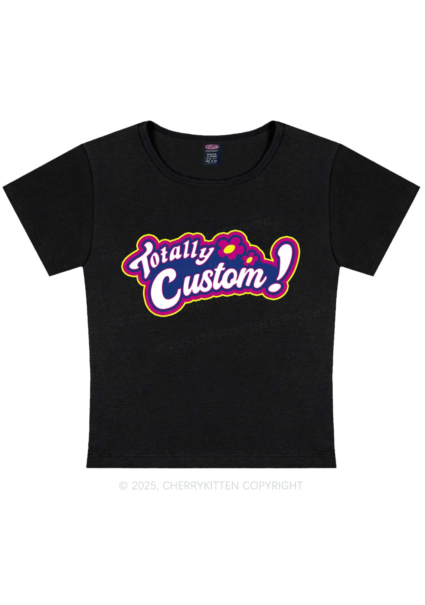 Totally Custom Y2K Baby Tee Cherrykitten - Image 3