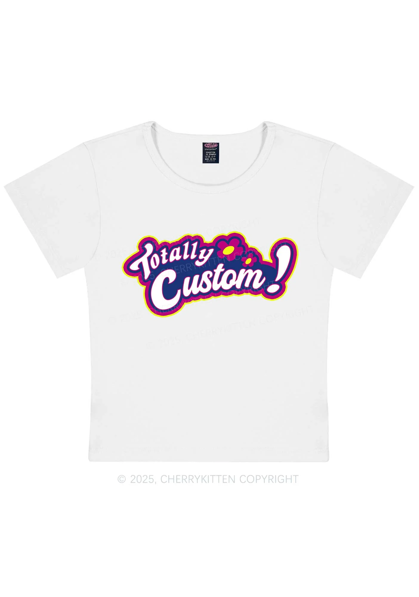 Totally Custom Y2K Baby Tee Cherrykitten - Image 4