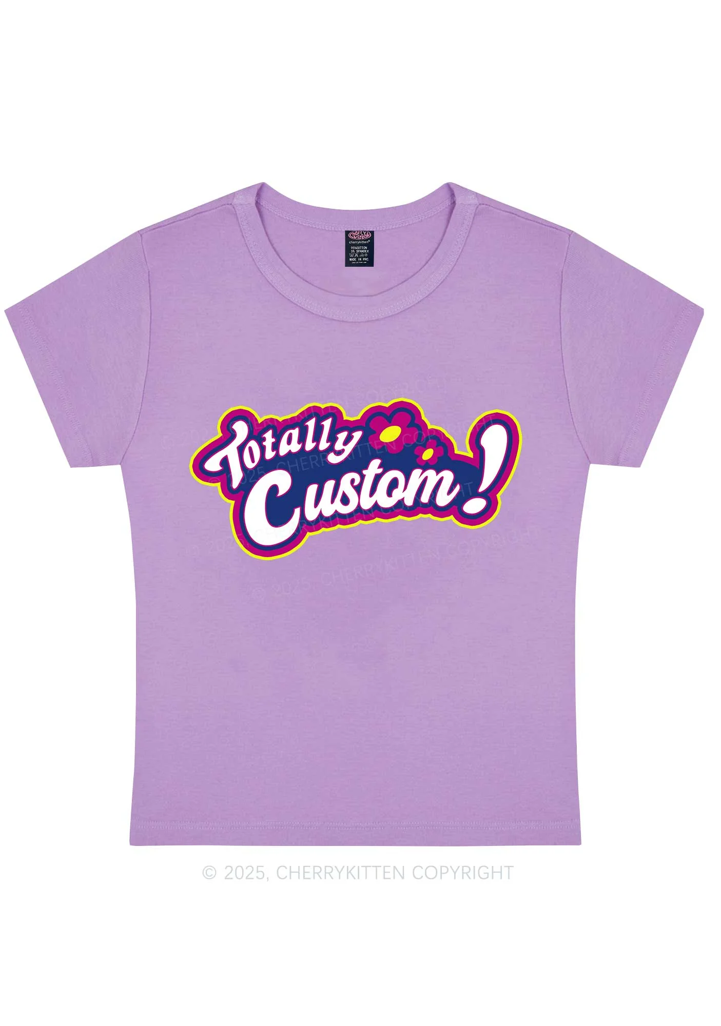 Totally Custom Y2K Baby Tee Cherrykitten - Image 5