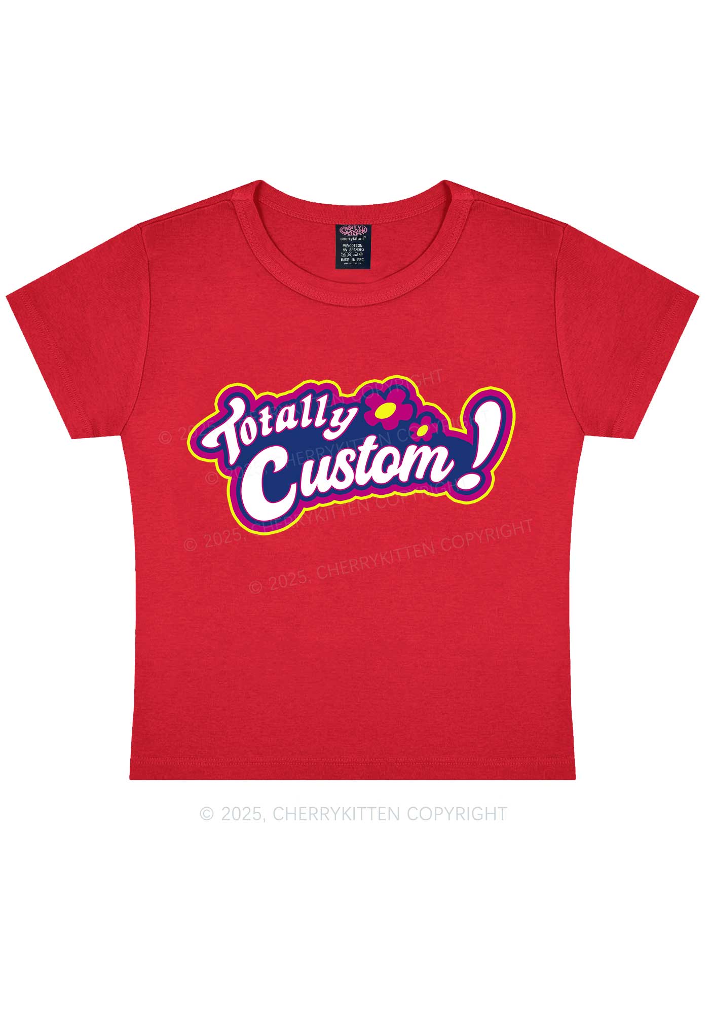 Totally Custom Y2K Baby Tee Cherrykitten - Image 6