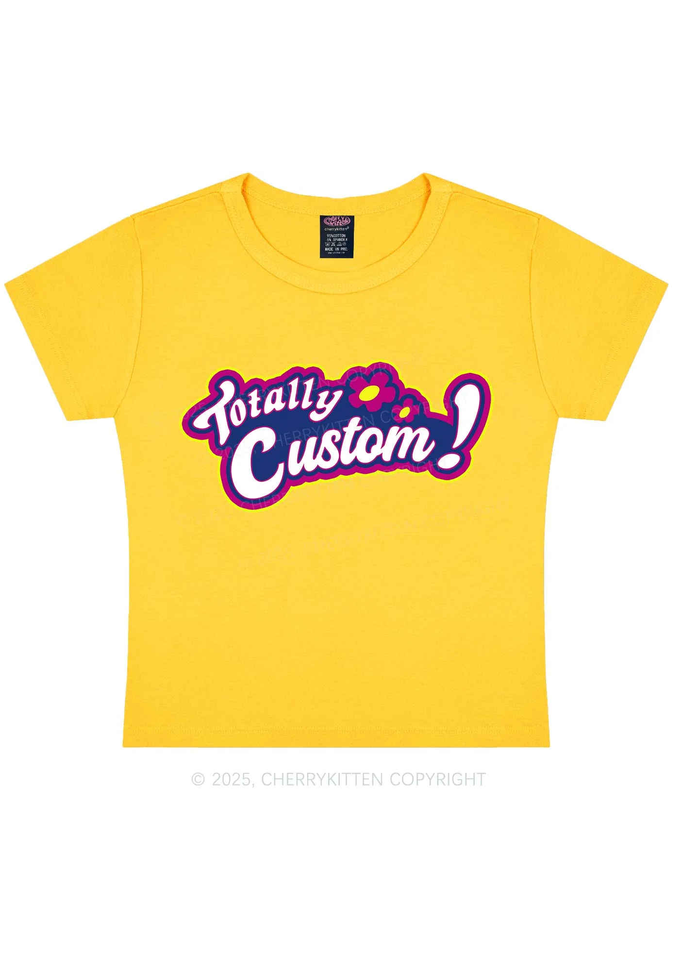Totally Custom Y2K Baby Tee Cherrykitten - Image 7