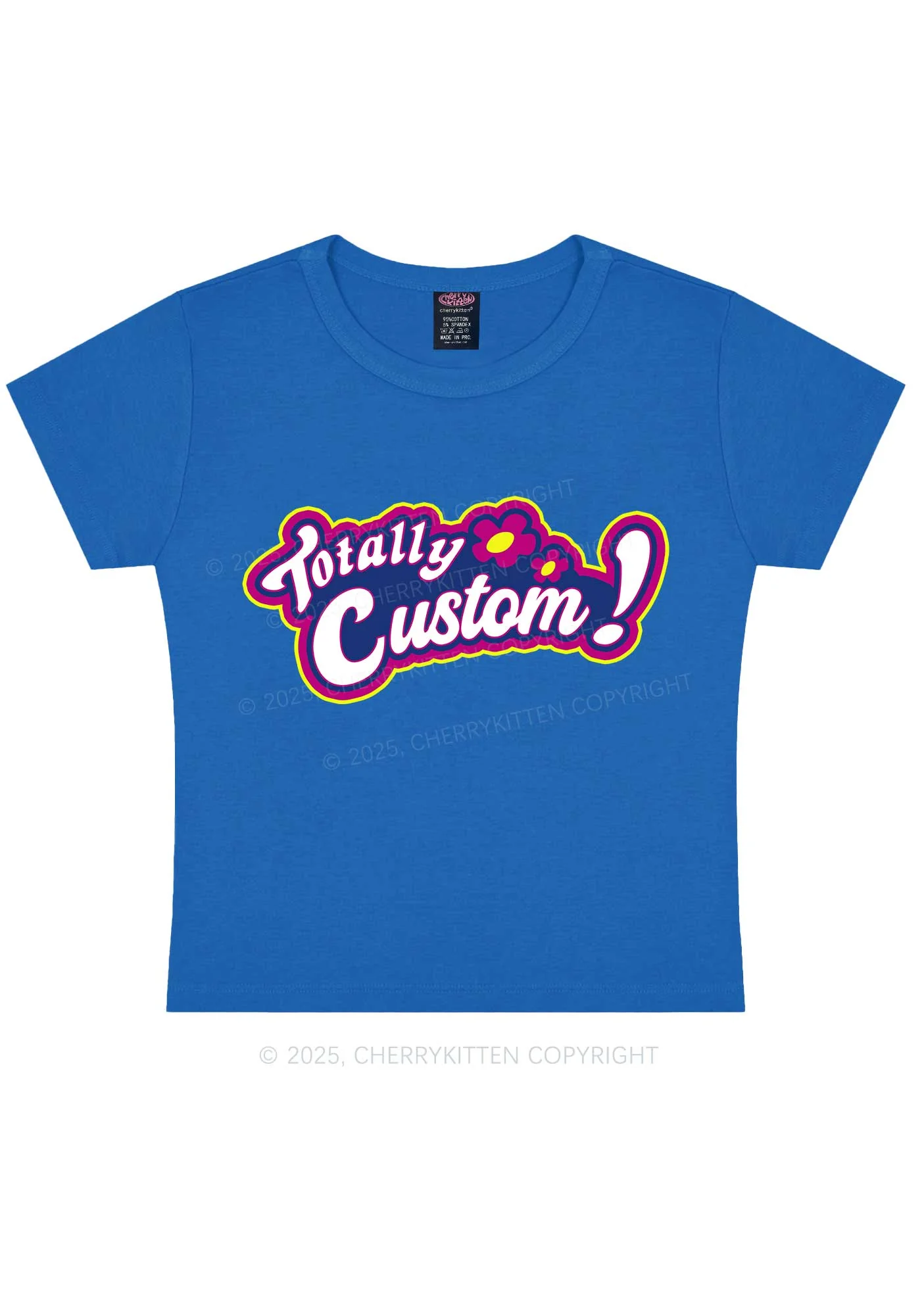 Totally Custom Y2K Baby Tee Cherrykitten - Image 8