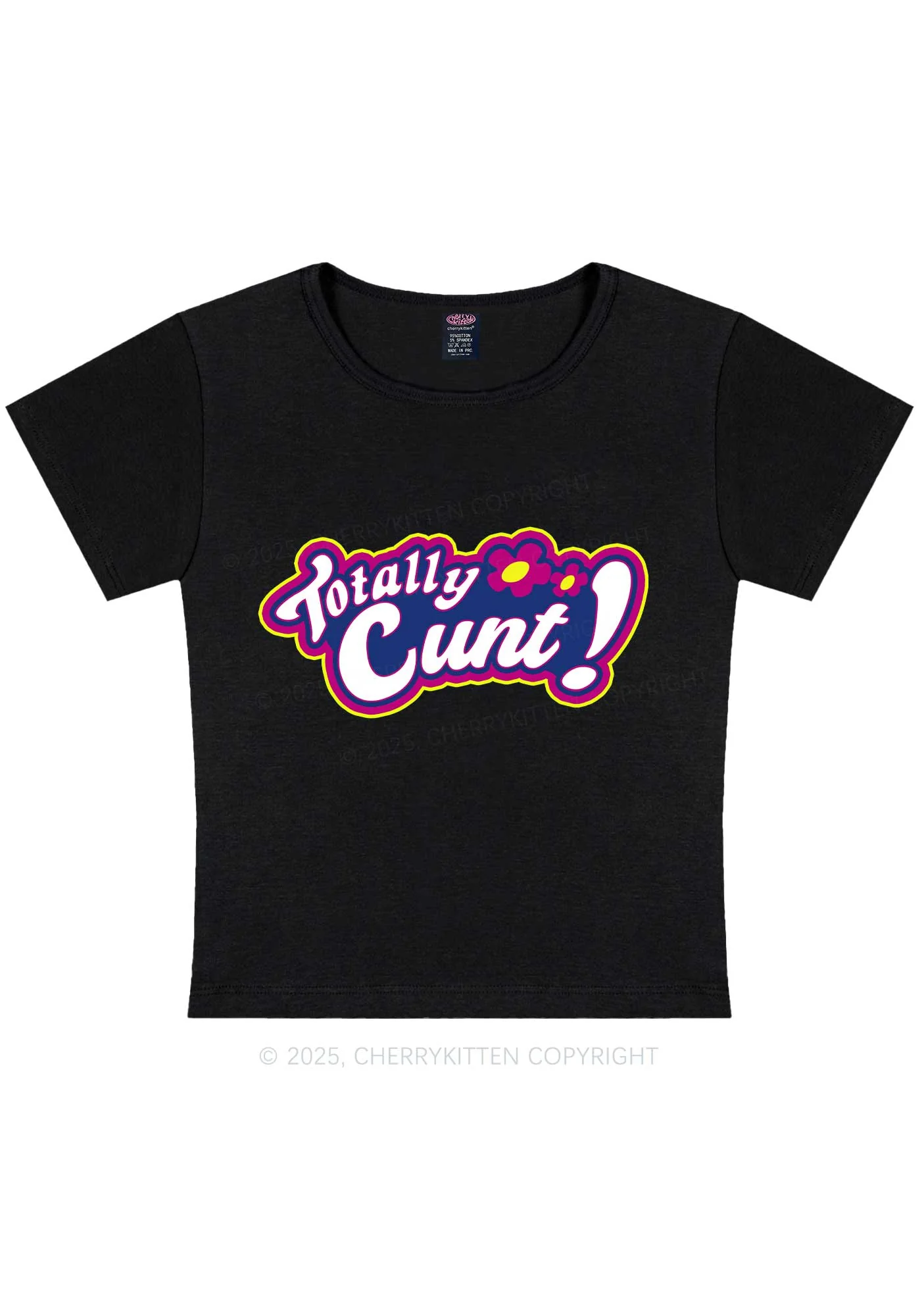 Totally Cxxt Y2K Baby Tee Cherrykitten - Image 3