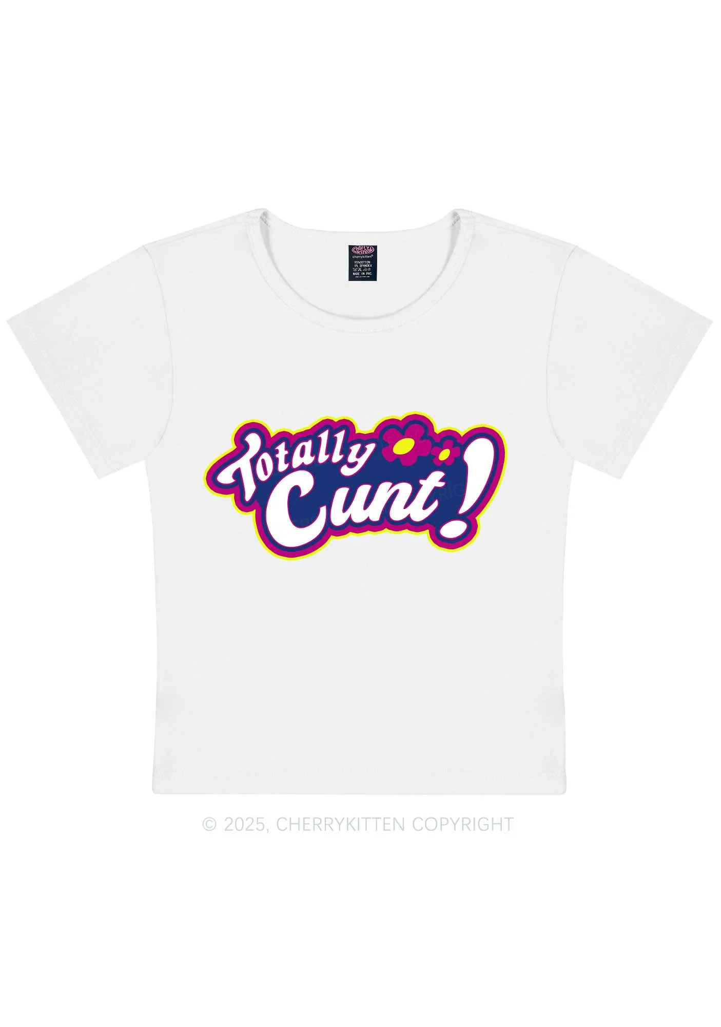 Totally Cxxt Y2K Baby Tee Cherrykitten - Image 4
