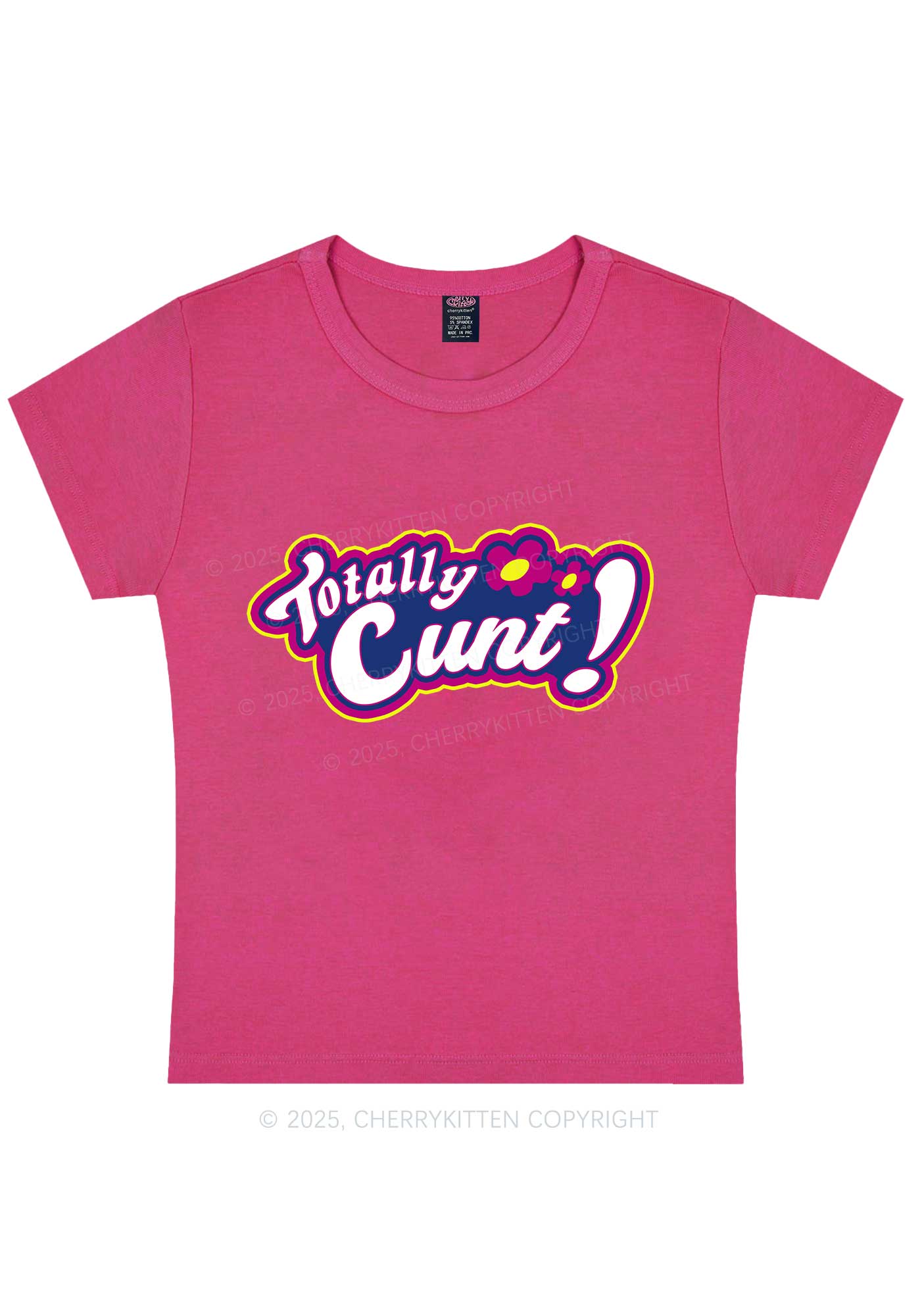 Totally Cxxt Y2K Baby Tee Cherrykitten - Image 5