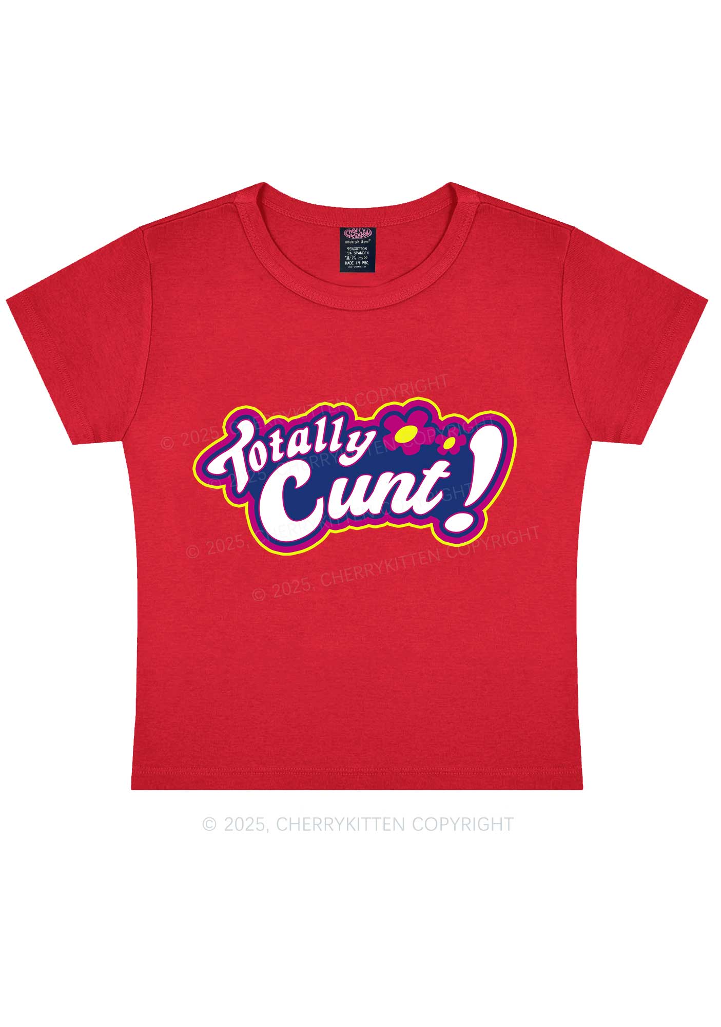 Totally Cxxt Y2K Baby Tee Cherrykitten - Image 6
