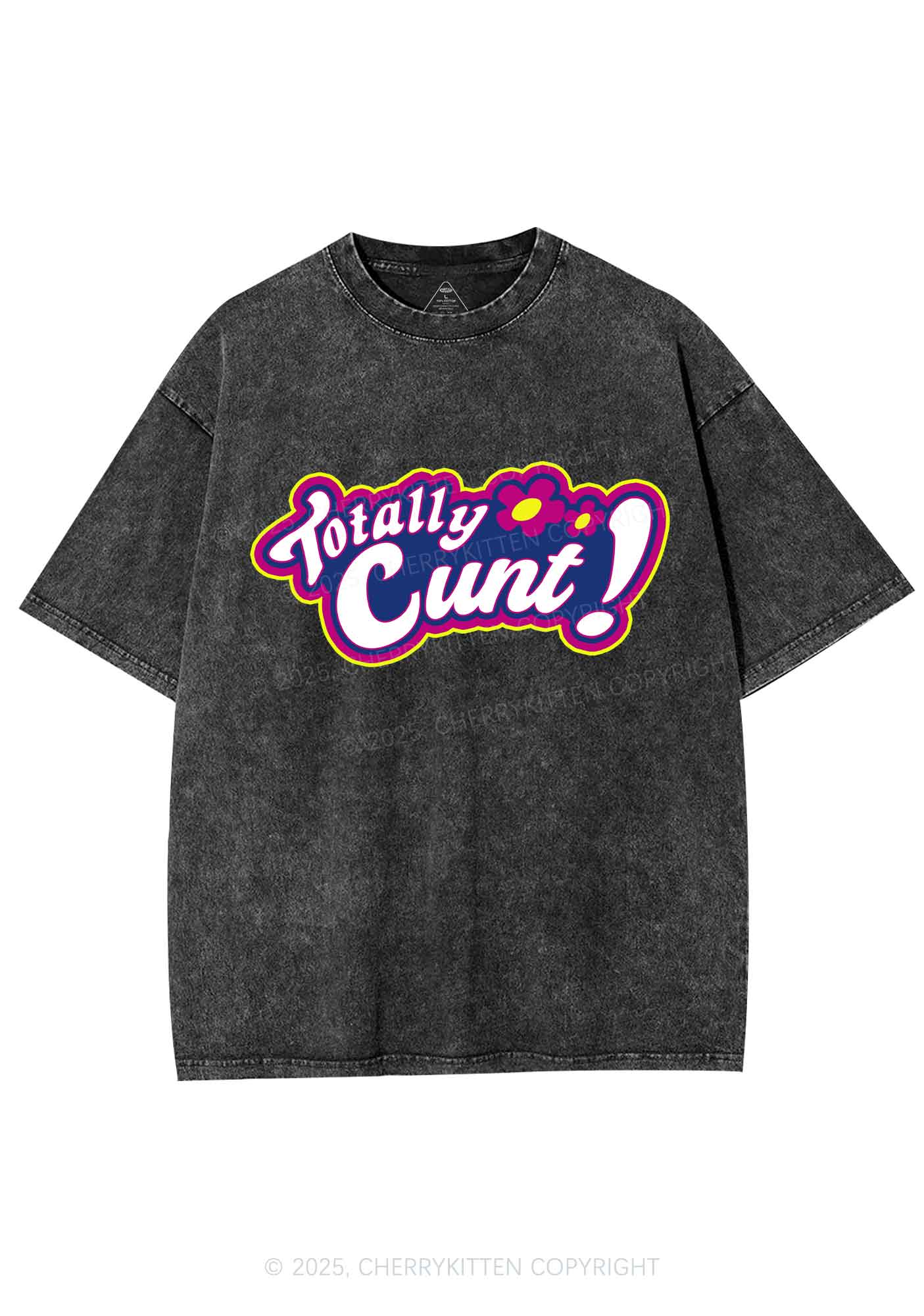 Totally Cxxt Y2K Shirts Washed Tee Cherrykitten - Image 3
