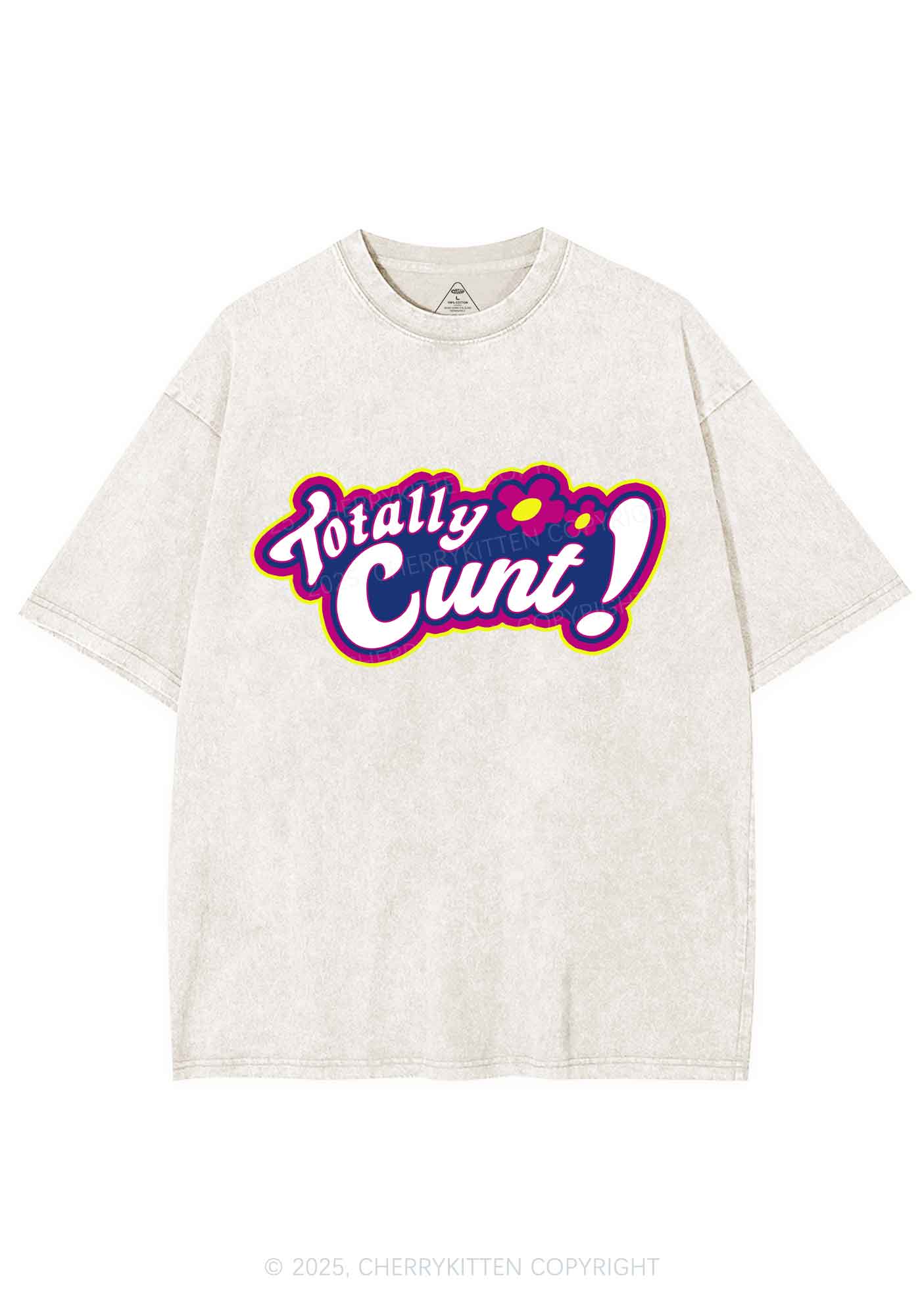 Totally Cxxt Y2K Shirts Washed Tee Cherrykitten - Image 4