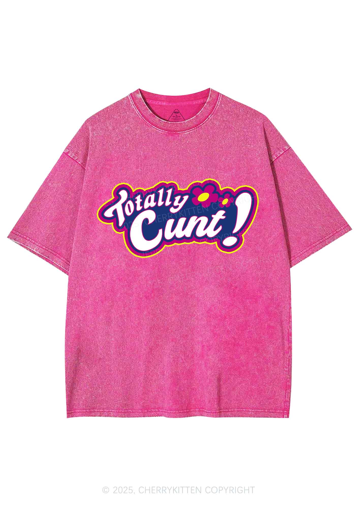 Totally Cxxt Y2K Shirts Washed Tee Cherrykitten - Image 5