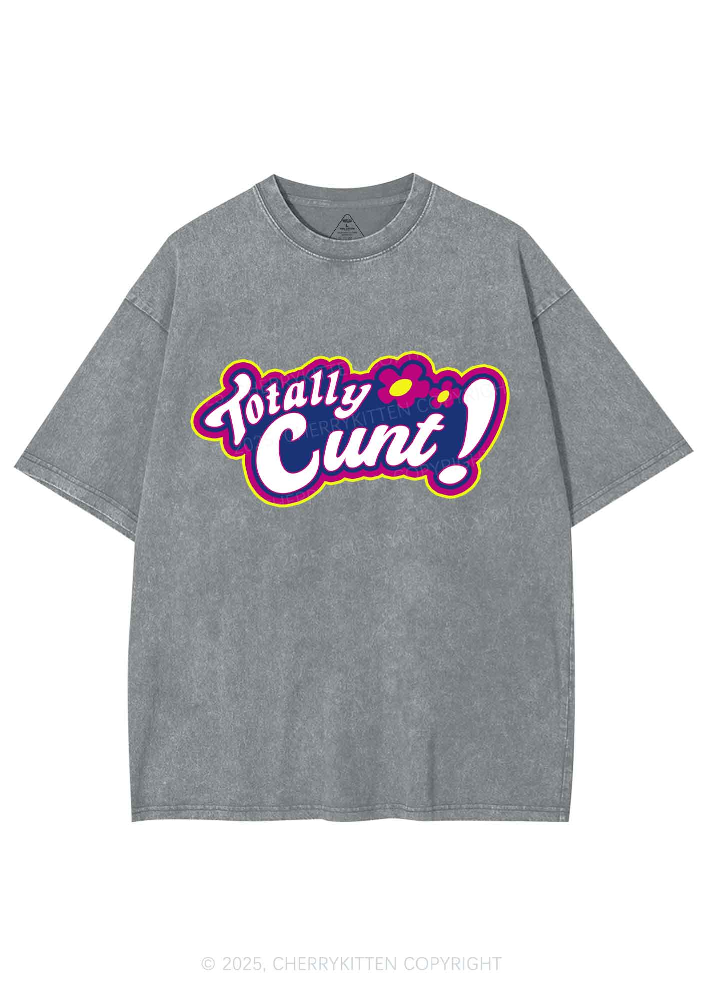 Totally Cxxt Y2K Shirts Washed Tee Cherrykitten - Image 6
