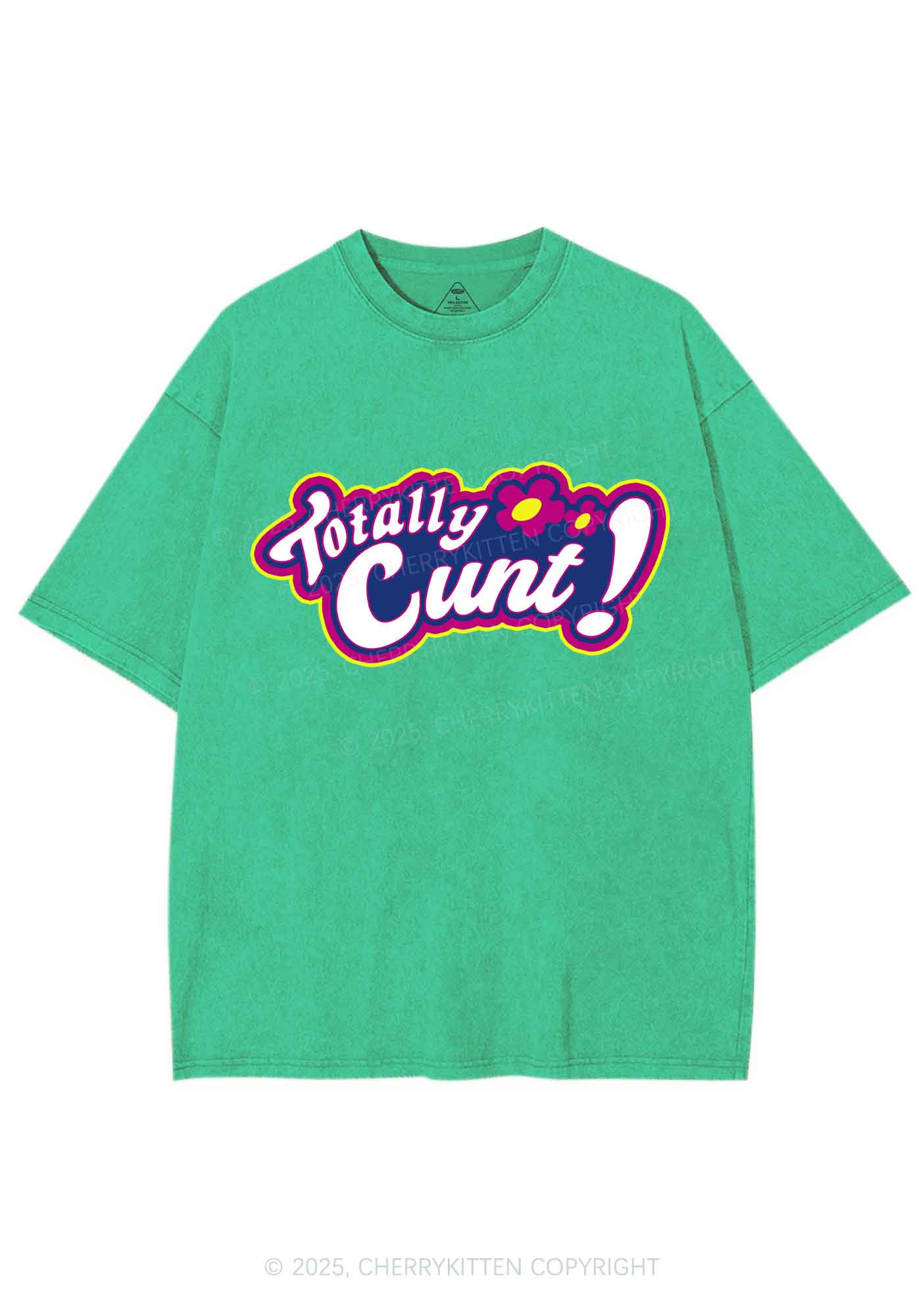 Totally Cxxt Y2K Shirts Washed Tee Cherrykitten - Image 8