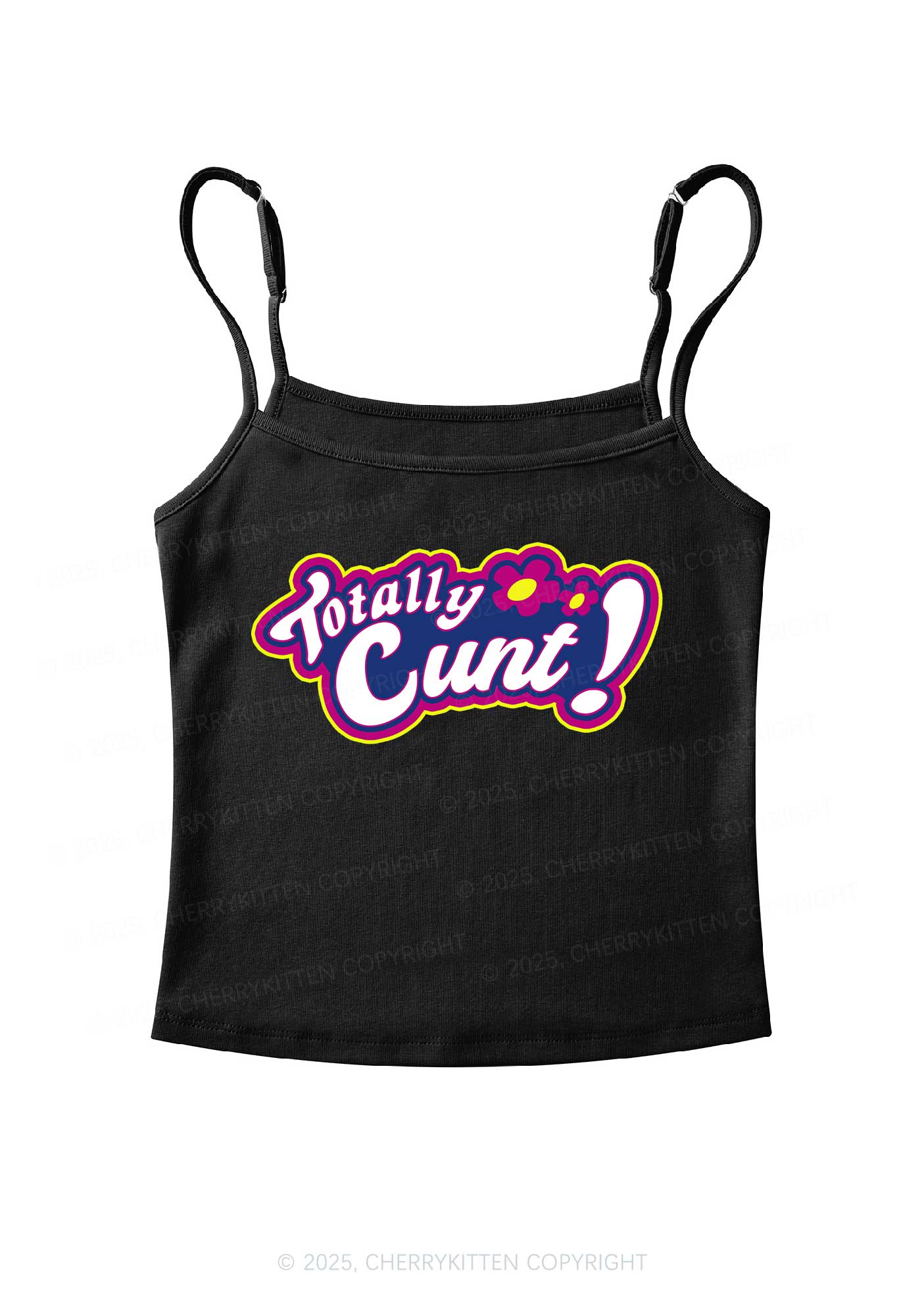 Totally Cxxt Y2K Spaghetti Strap Cami Cherrykitten - Image 3