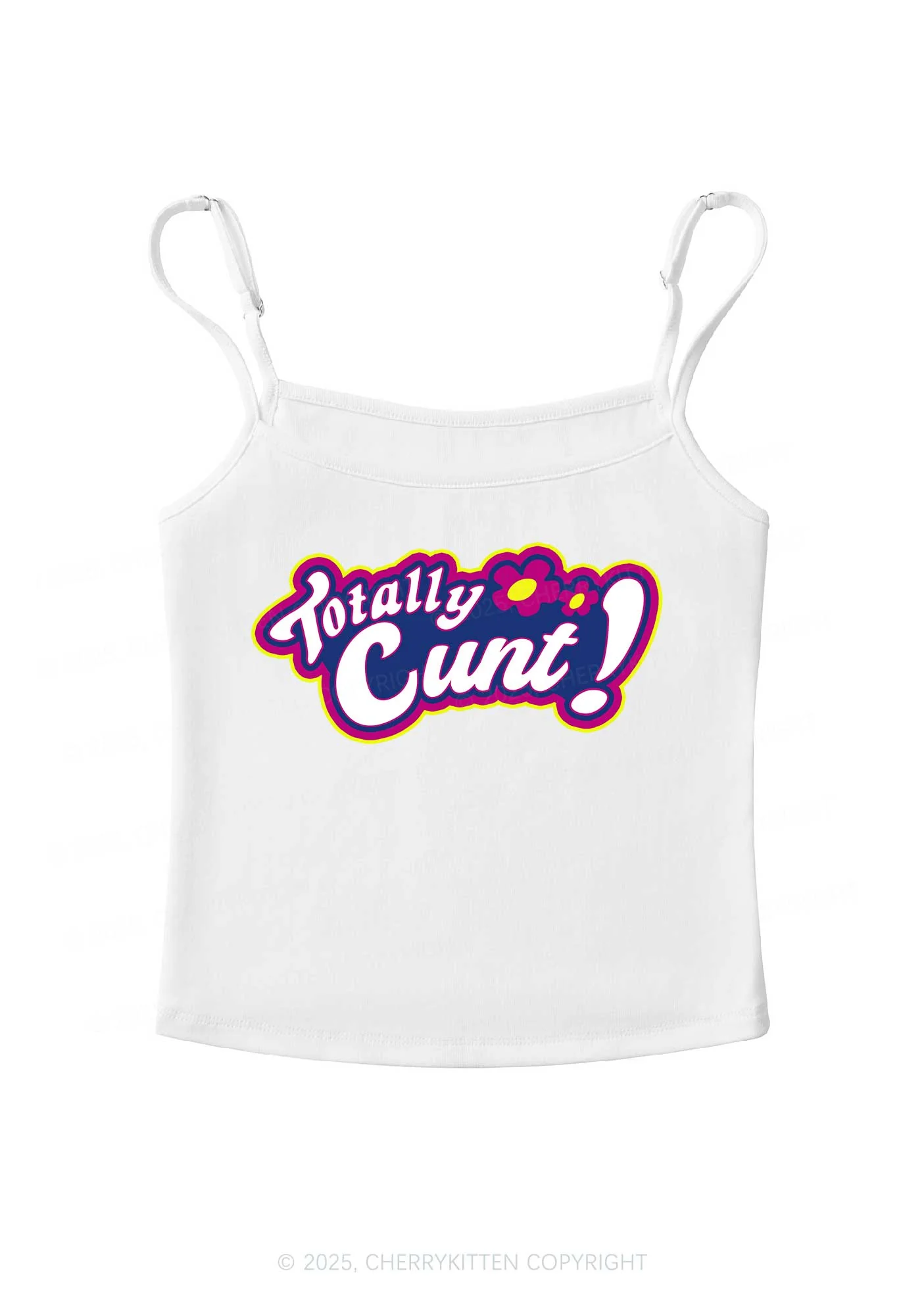 Totally Cxxt Y2K Spaghetti Strap Cami Cherrykitten - Image 4