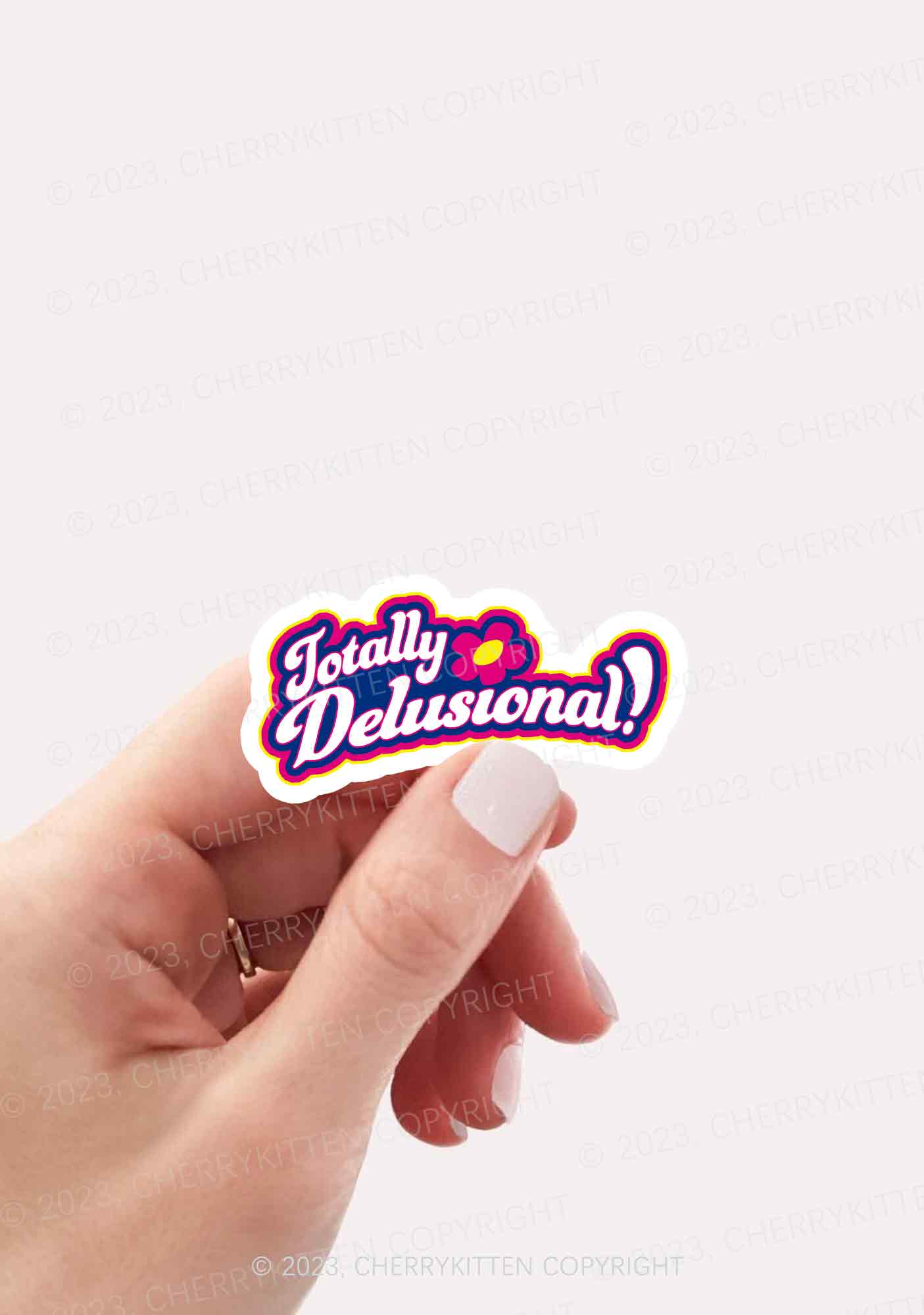 Totally Delusional 1Pc Y2K Sticker Cherrykitten - Image 2
