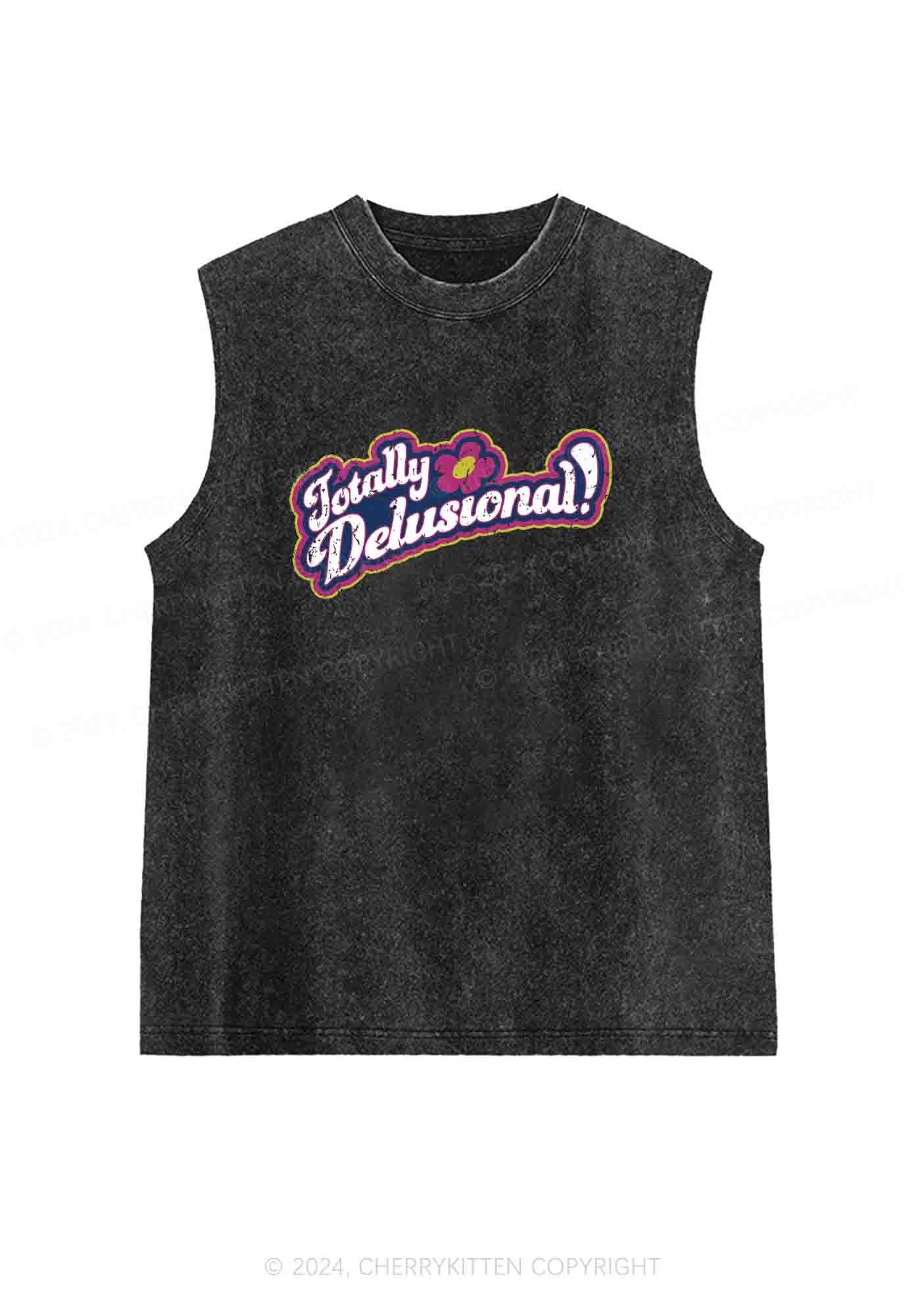 Totally Delusional Y2K Washed Tank Cherrykitten - Image 3