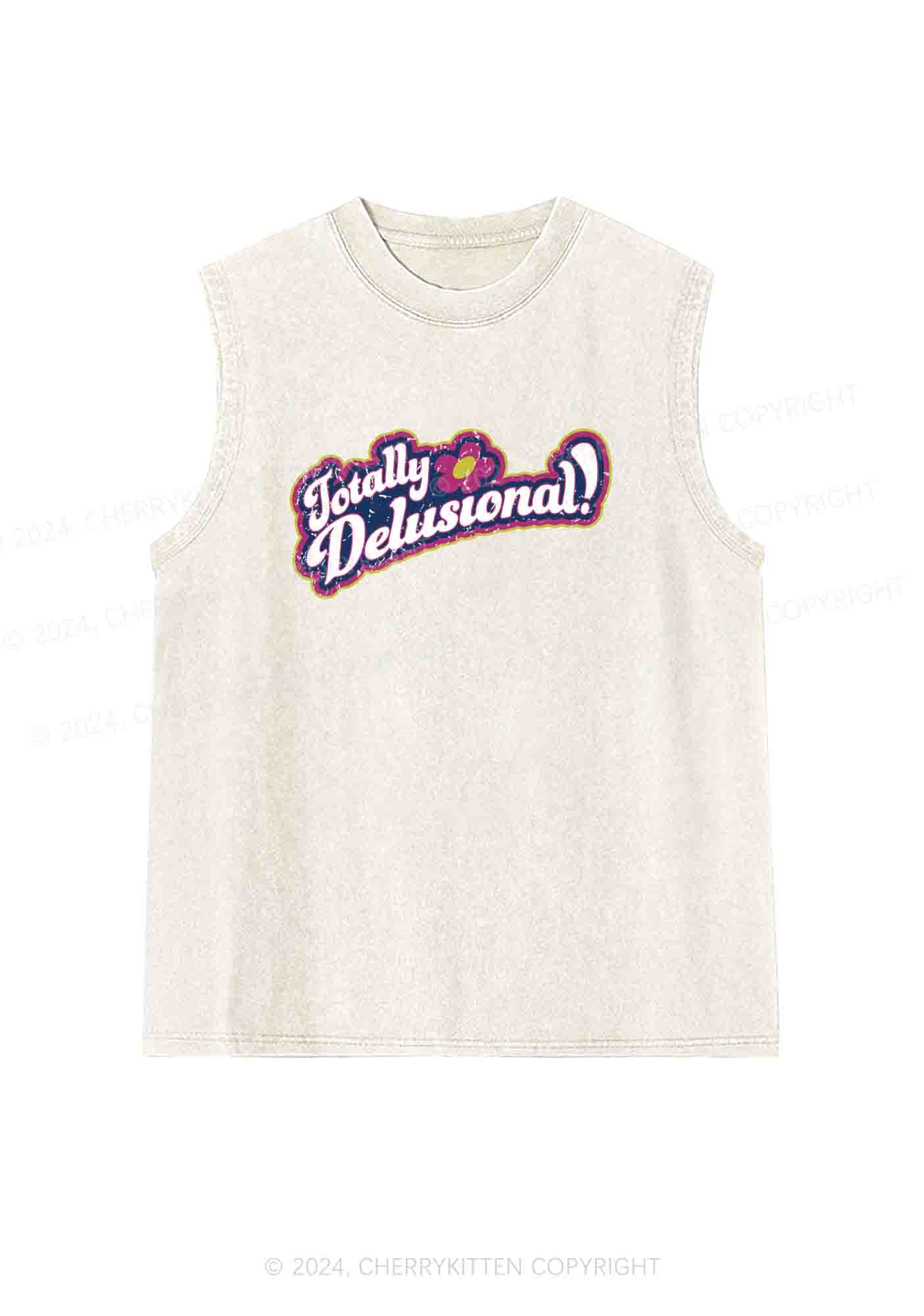 Totally Delusional Y2K Washed Tank Cherrykitten - Image 4