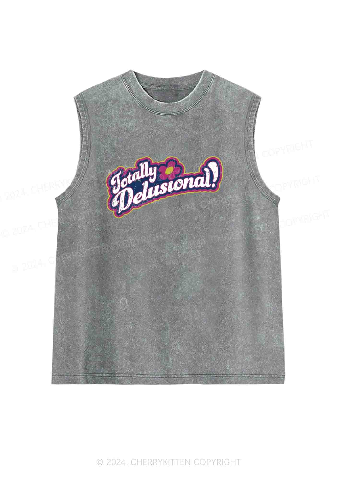 Totally Delusional Y2K Washed Tank Cherrykitten - Image 5