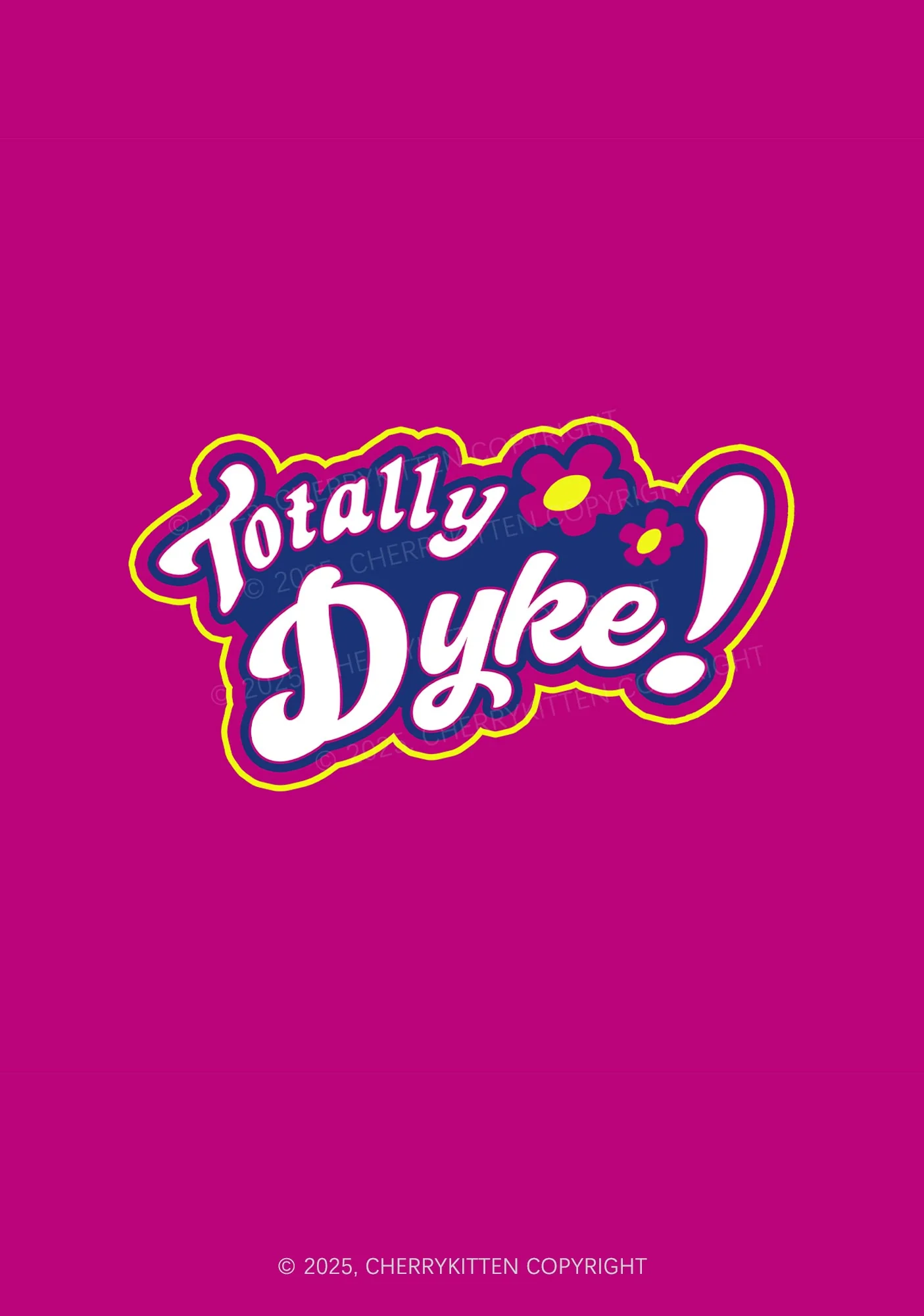 Totally Dyke Pride 1Pc Y2K Pin Badge Cherrykitten - Image 2