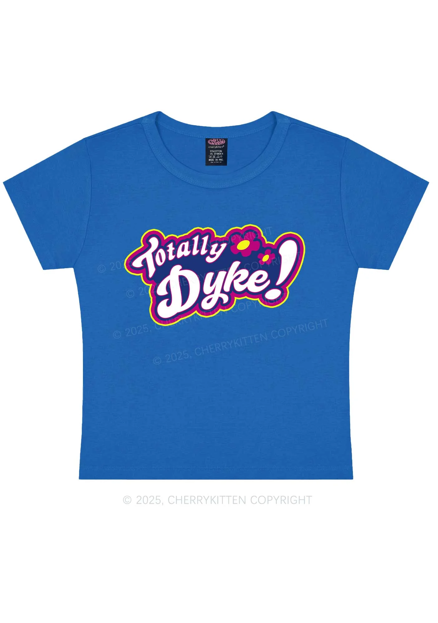 Totally Dyke Pride Y2K Baby Tee Cherrykitten - Image 10