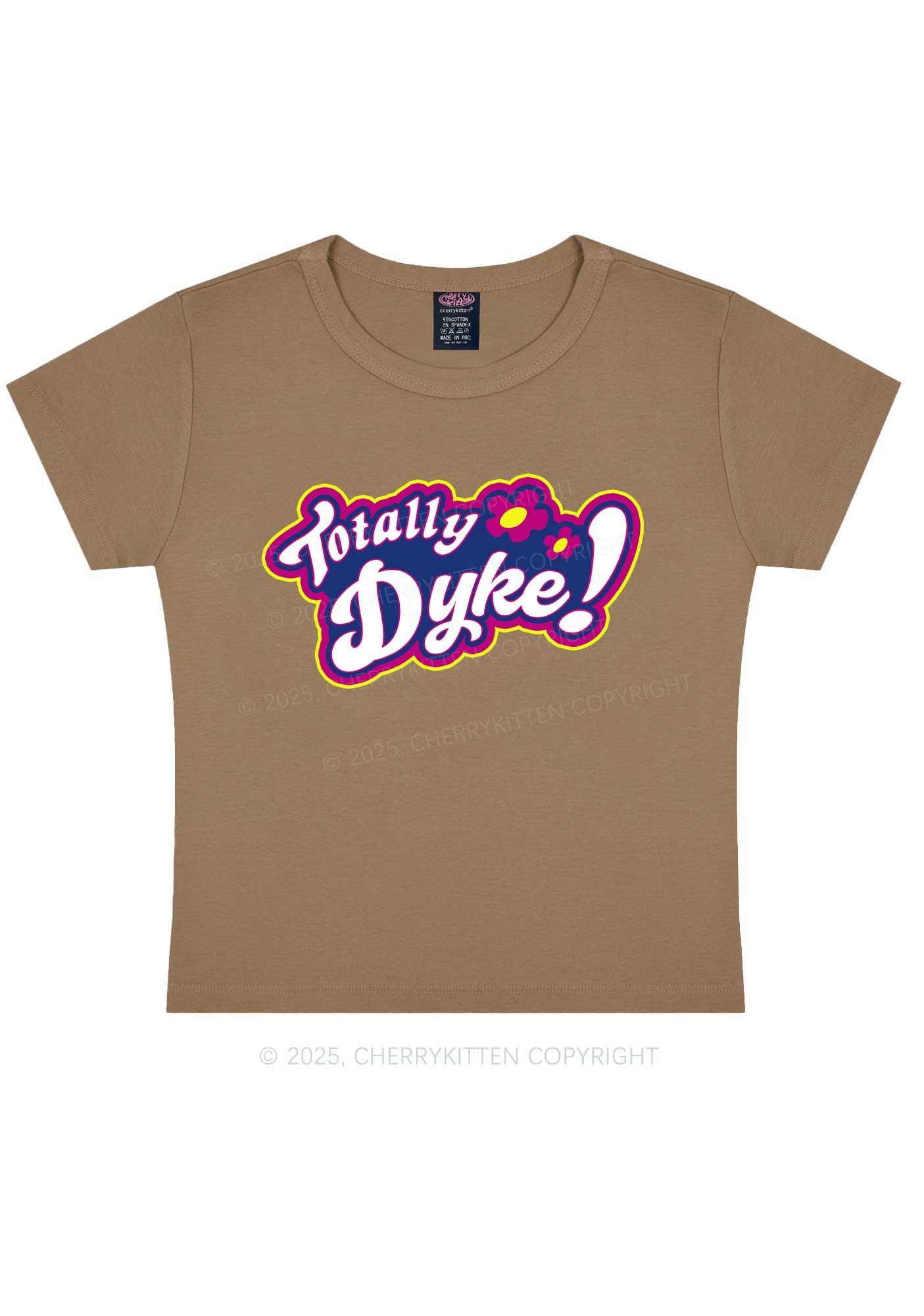 Totally Dyke Pride Y2K Baby Tee Cherrykitten - Image 11