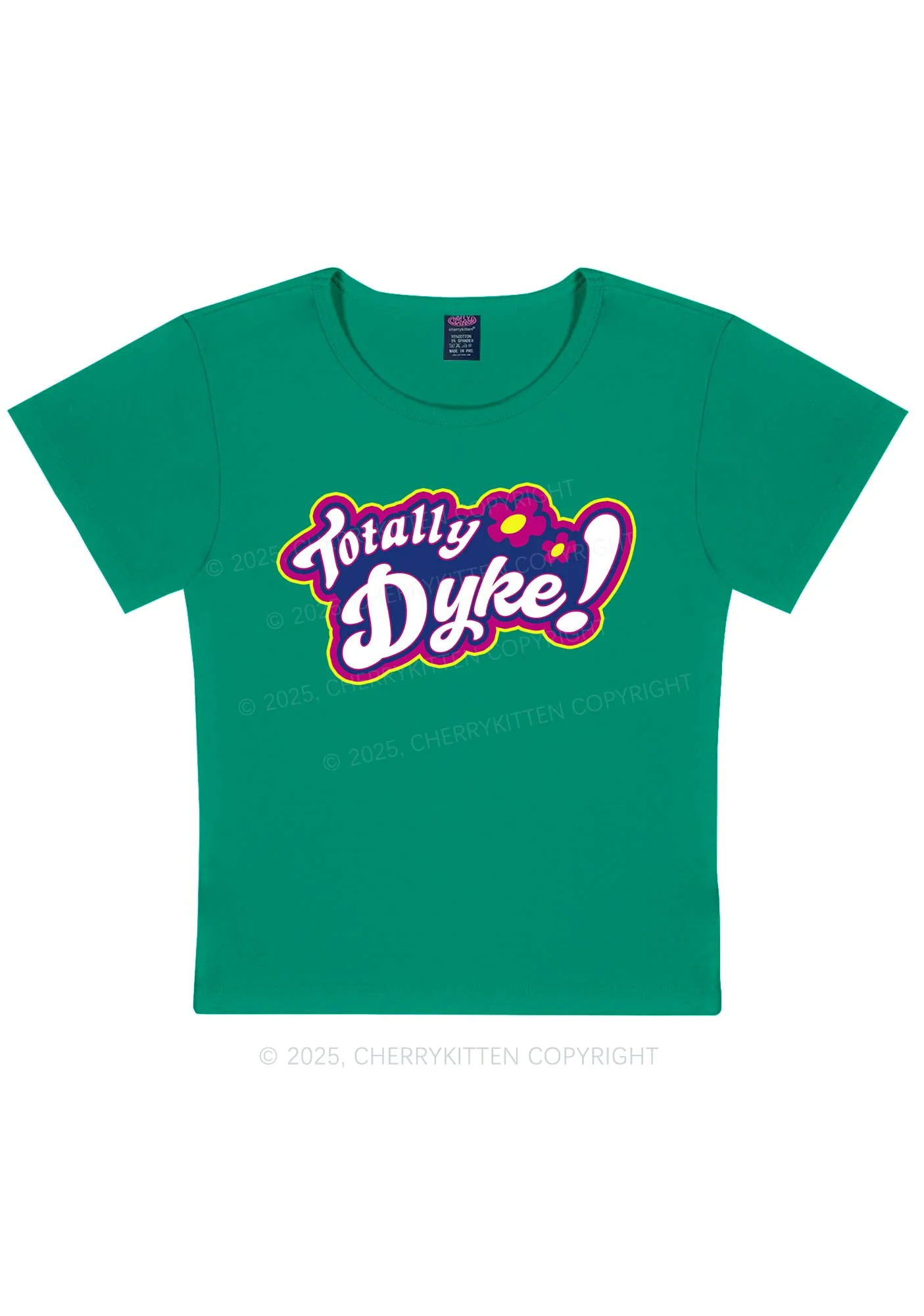 Totally Dyke Pride Y2K Baby Tee Cherrykitten - Image 12