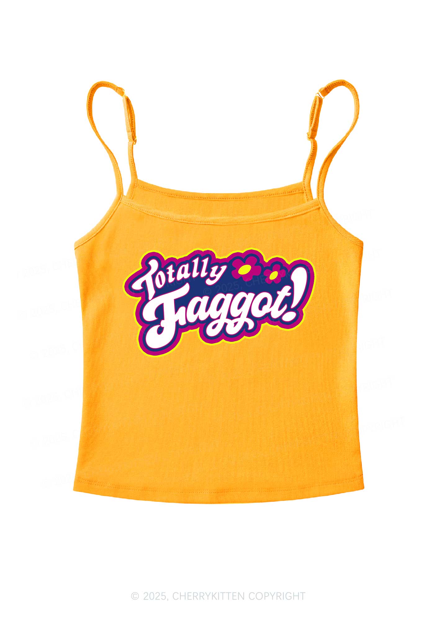Totally Faggot Pride Y2K Spaghetti Strap Cami Cherrykitten - Image 6