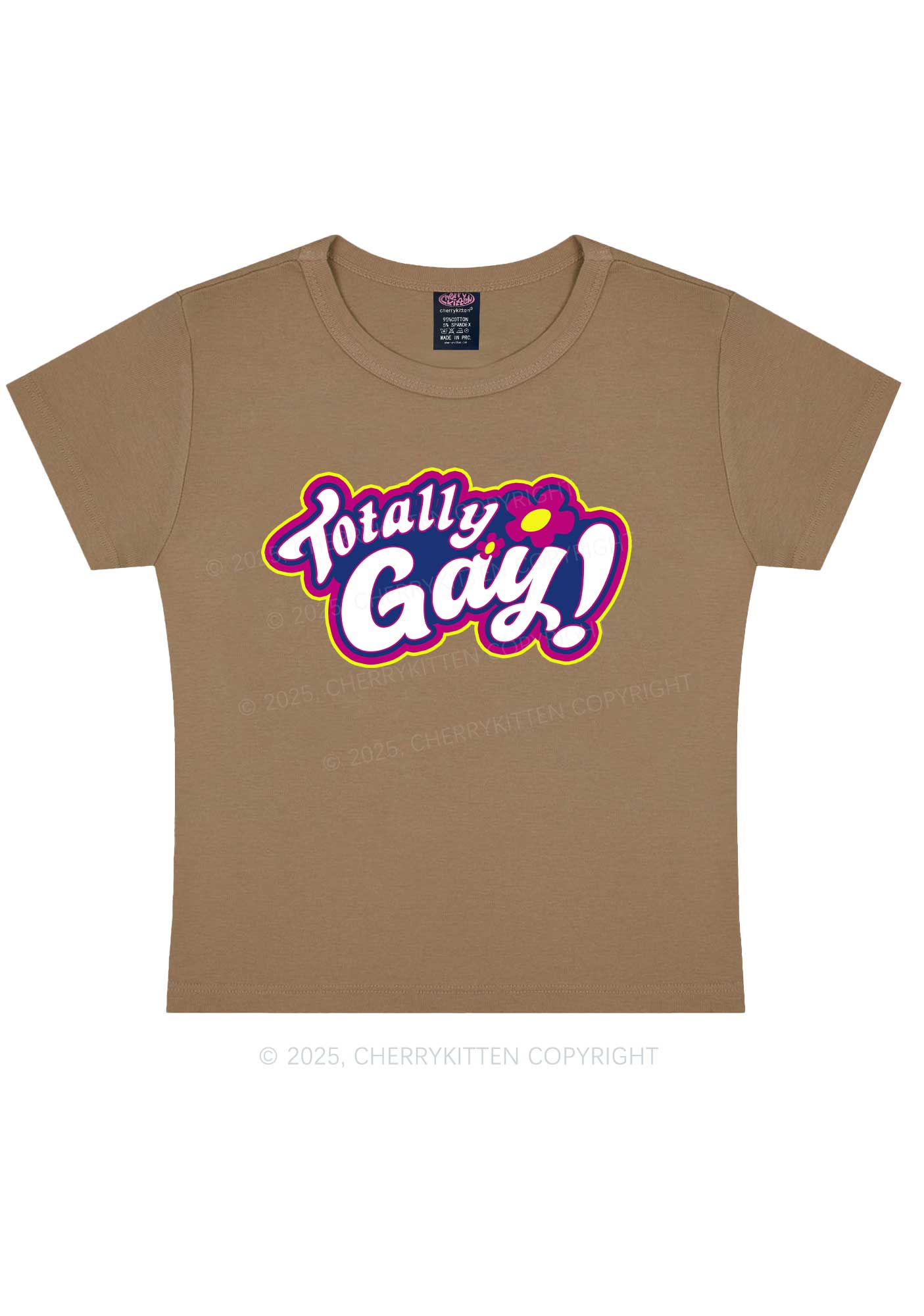 Totally Gay Pride Y2K Baby Tee Cherrykitten - Image 10