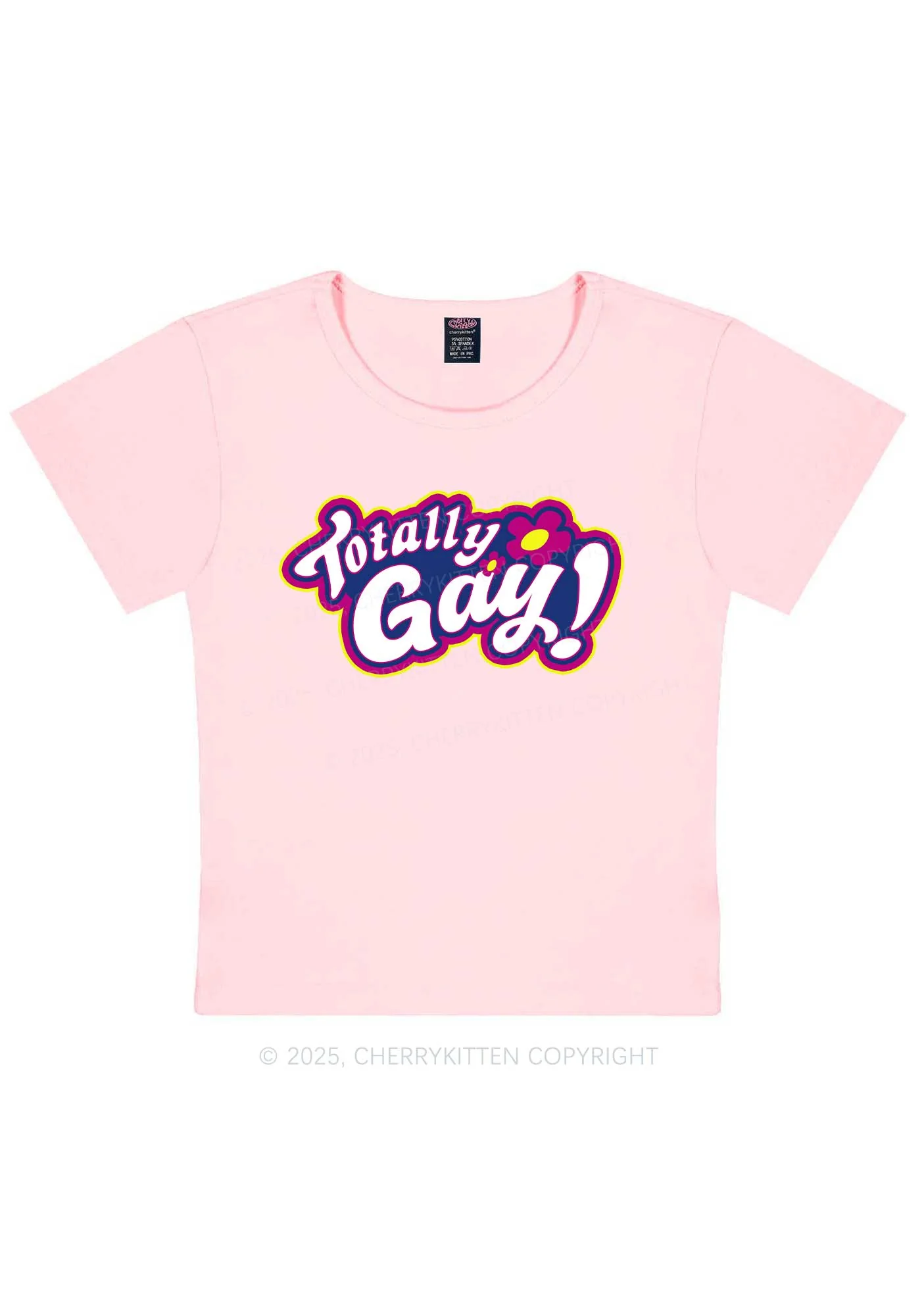 Totally Gay Pride Y2K Baby Tee Cherrykitten - Image 12
