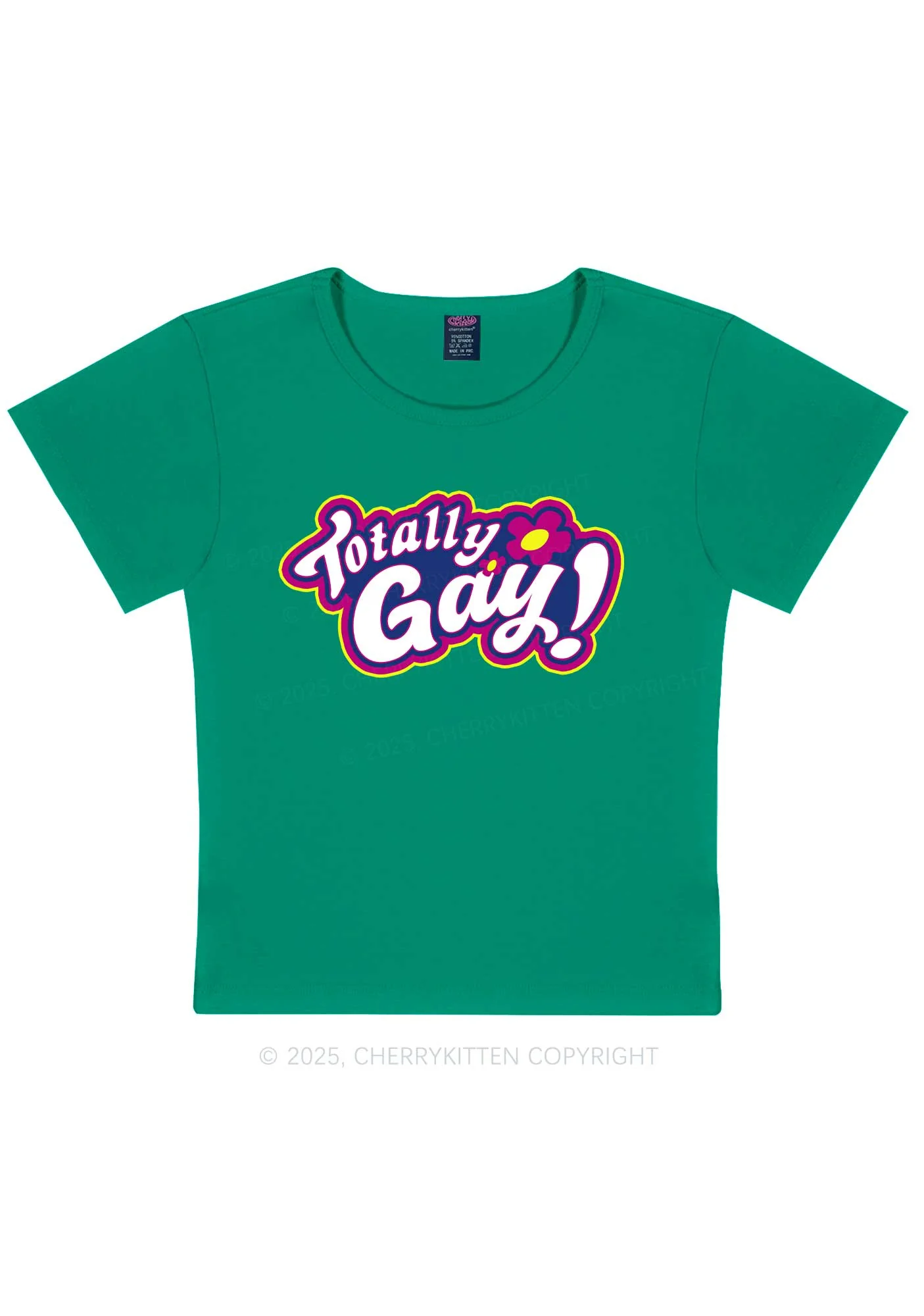 Totally Gay Pride Y2K Baby Tee Cherrykitten - Image 13