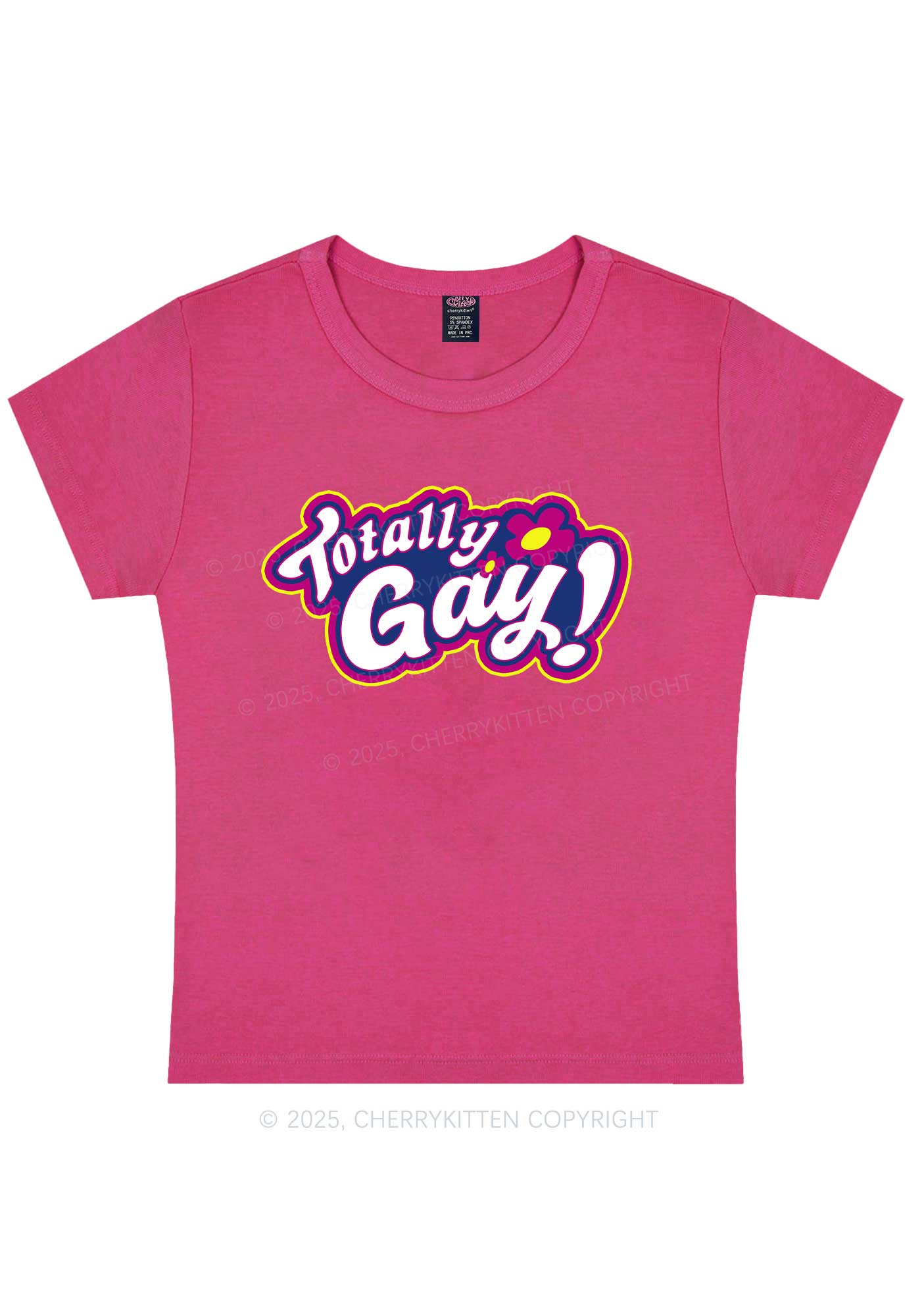 Totally Gay Pride Y2K Baby Tee Cherrykitten - Image 7