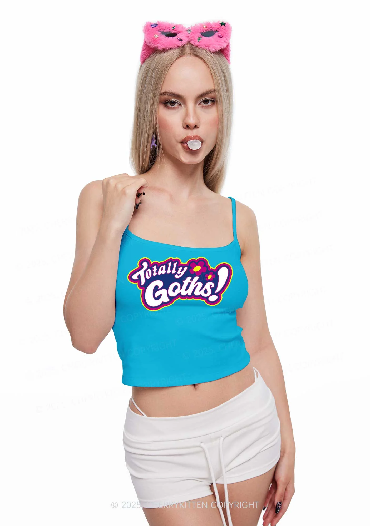 Totally Goths Y2K Spaghetti Strap Cami Cherrykitten - Image 2