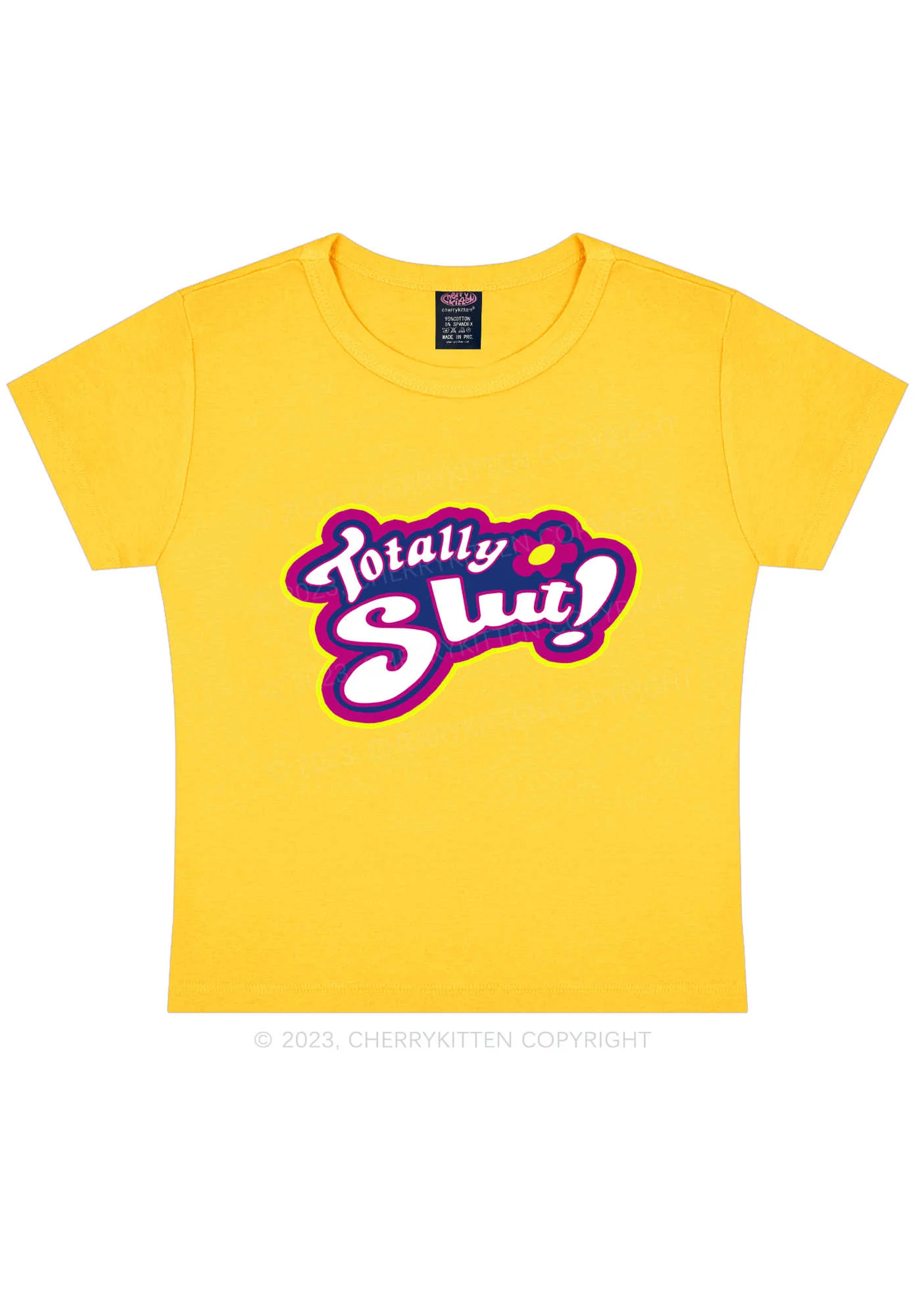 Totally Slxt Y2K Baby Tee Cherrykitten - Image 7