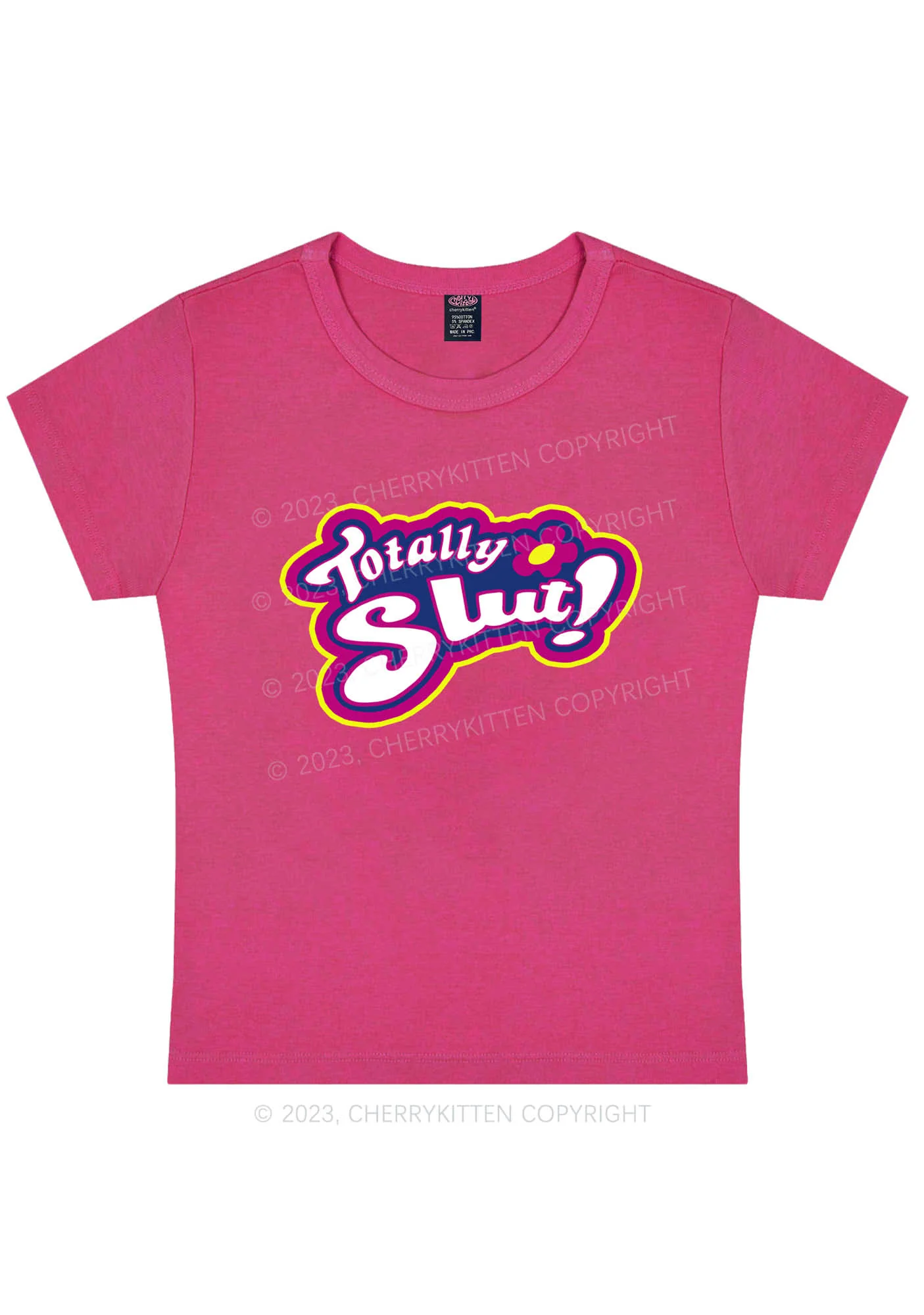 Totally Slxt Y2K Baby Tee Cherrykitten - Image 8