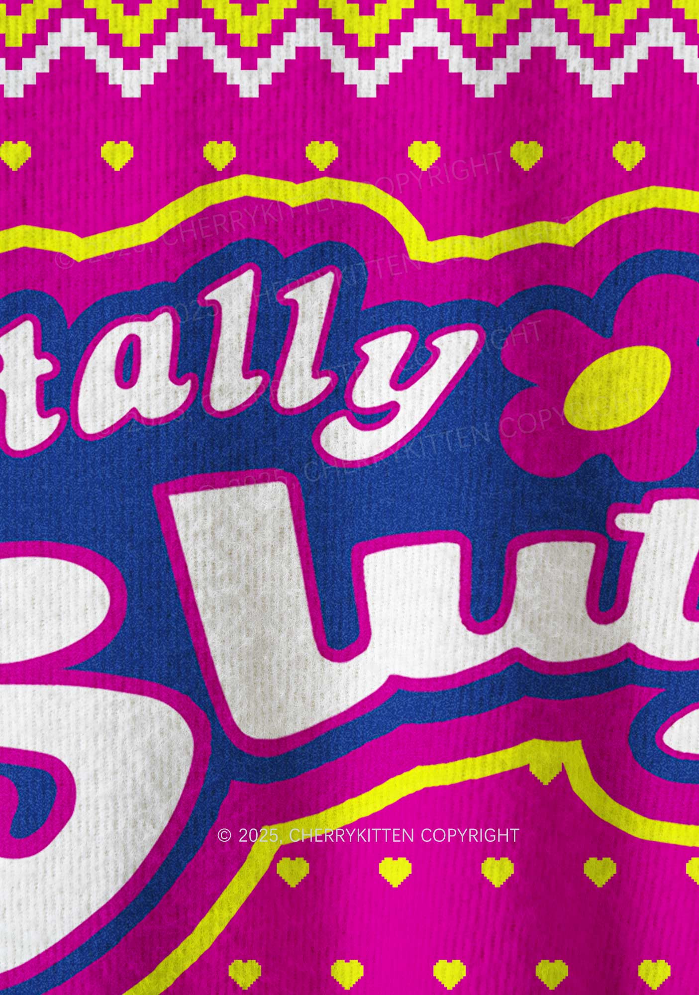 Totally Slxt Y2K Christmas Knit Sweatshirt Cherrykitten - Image 6