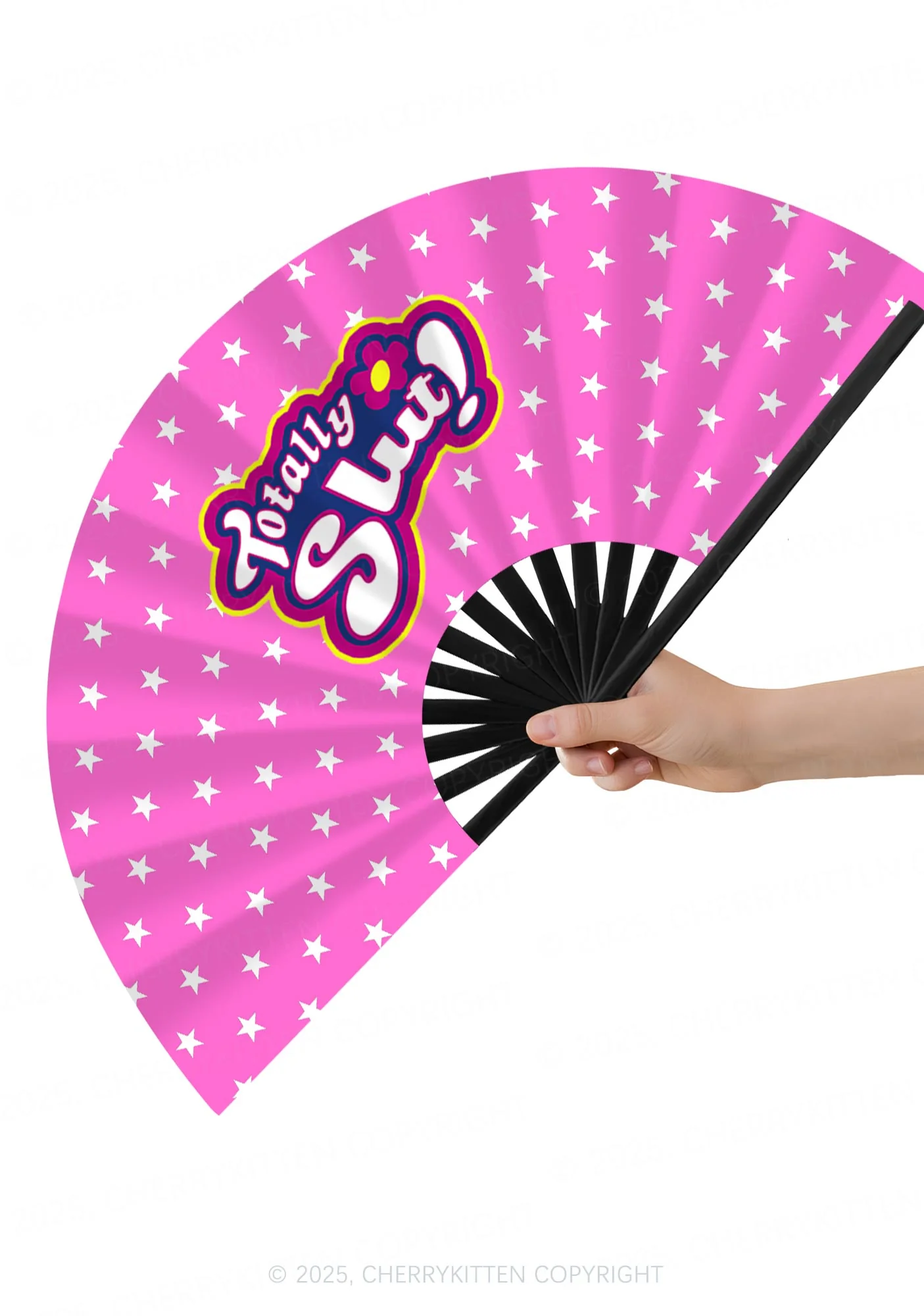 Totally Slxt Y2K Rave Hand Fan Cherrykitten - Image 2