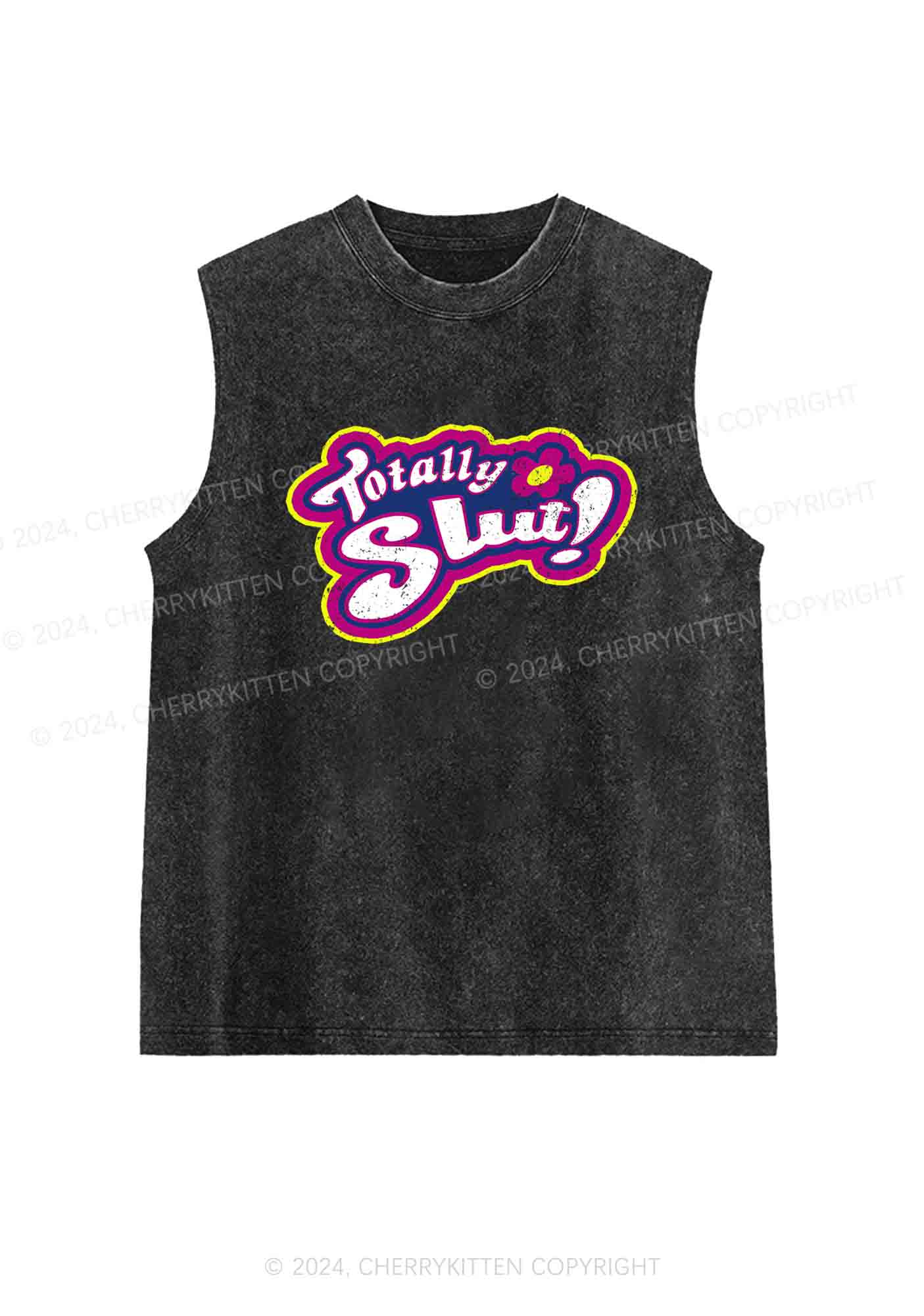 Totally Slxt Y2K Washed Tank Cherrykitten - Image 3
