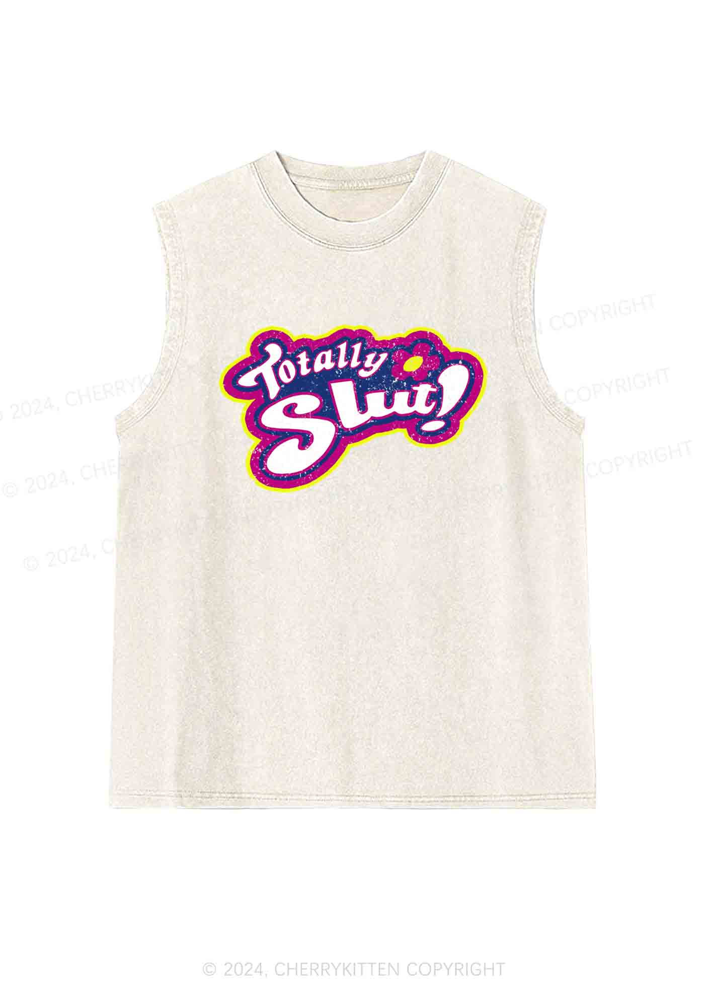 Totally Slxt Y2K Washed Tank Cherrykitten - Image 4