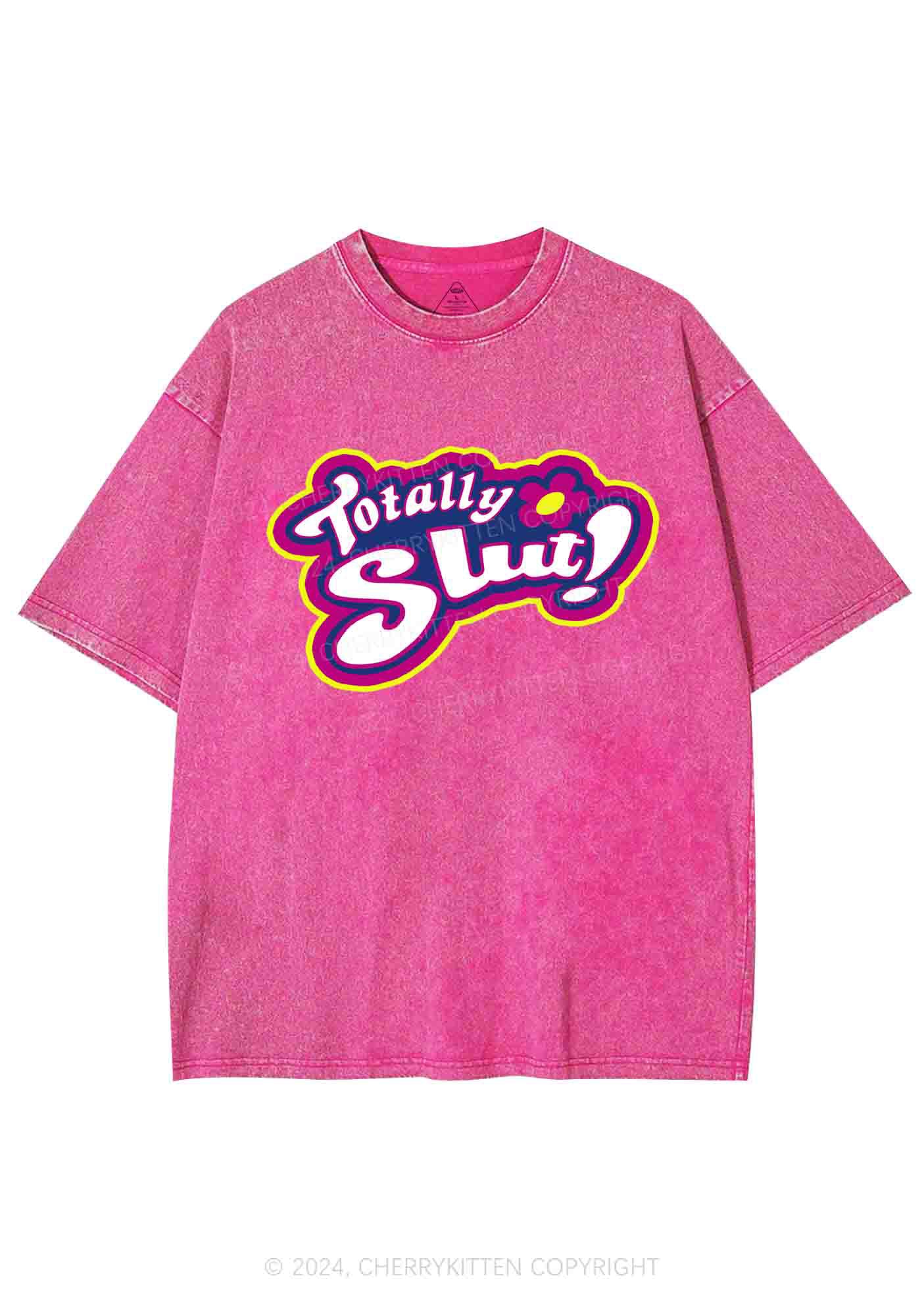 Totally Slxt Y2K Washed Tee Cherrykitten - Image 5