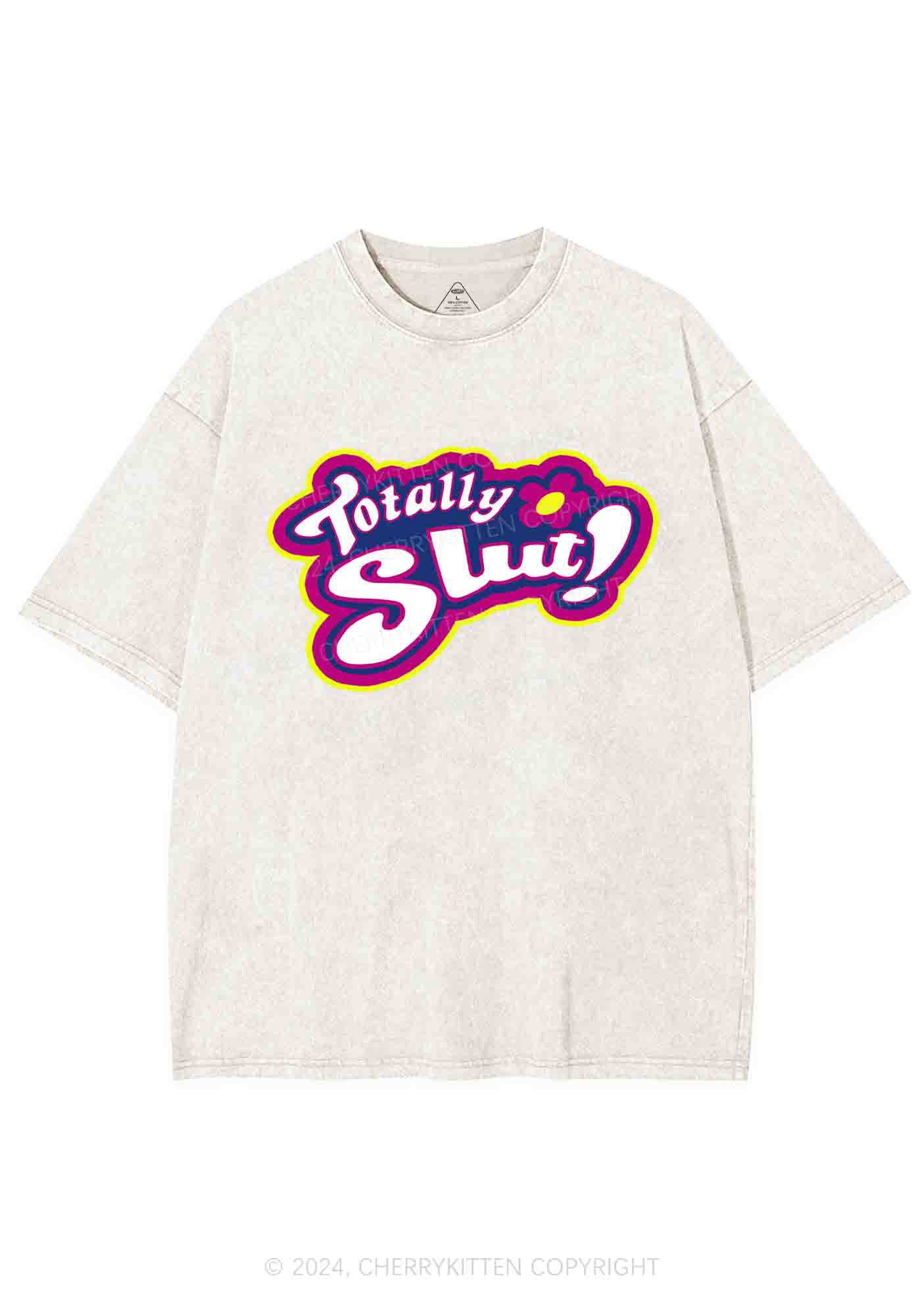 Totally Slxt Y2K Washed Tee Cherrykitten - Image 6