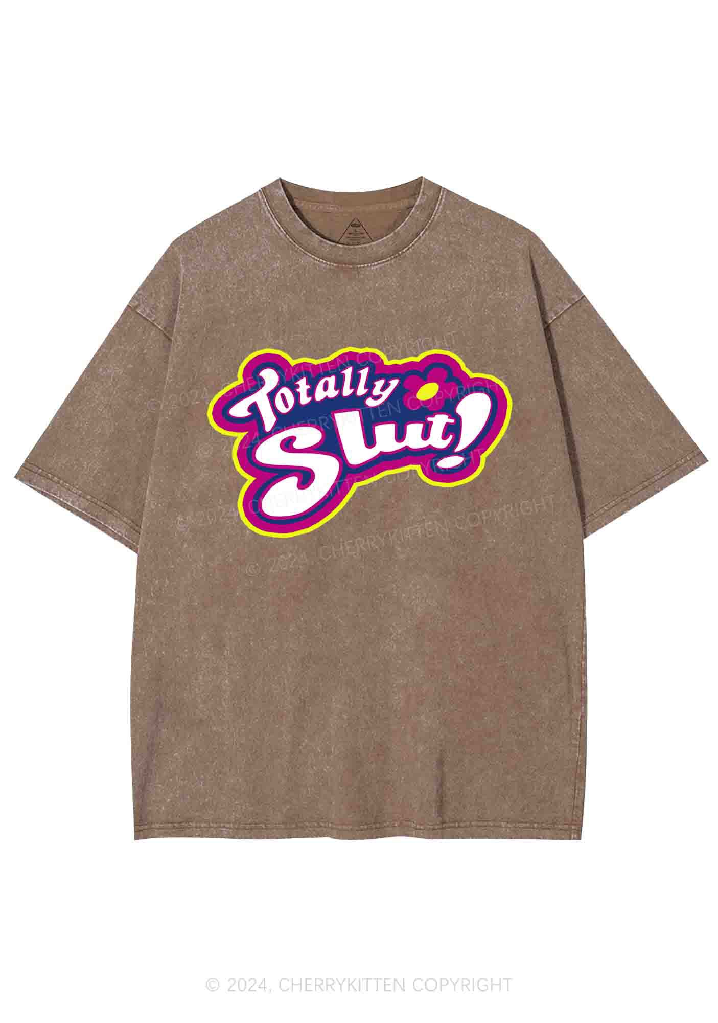 Totally Slxt Y2K Washed Tee Cherrykitten - Image 7