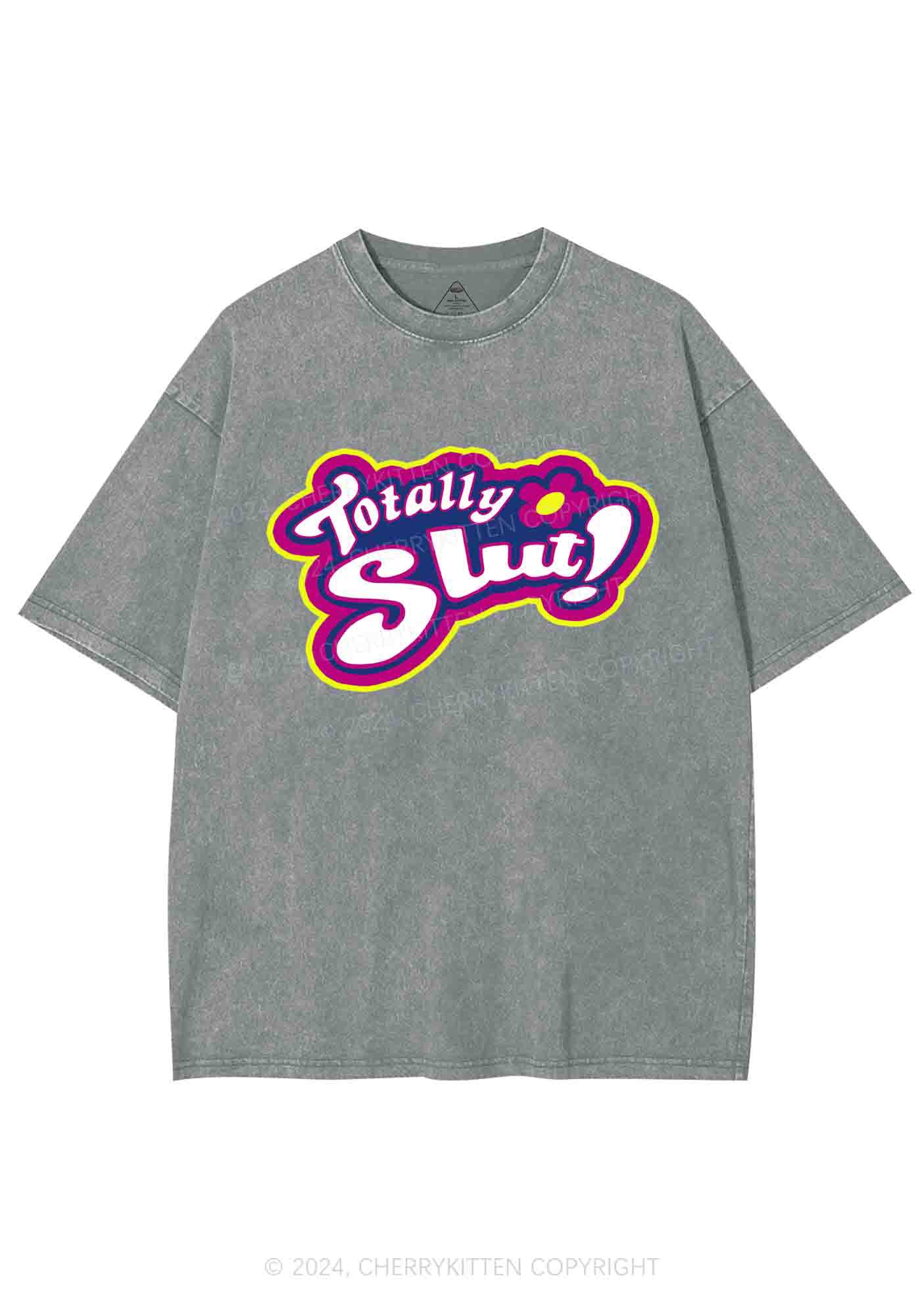 Totally Slxt Y2K Washed Tee Cherrykitten - Image 8