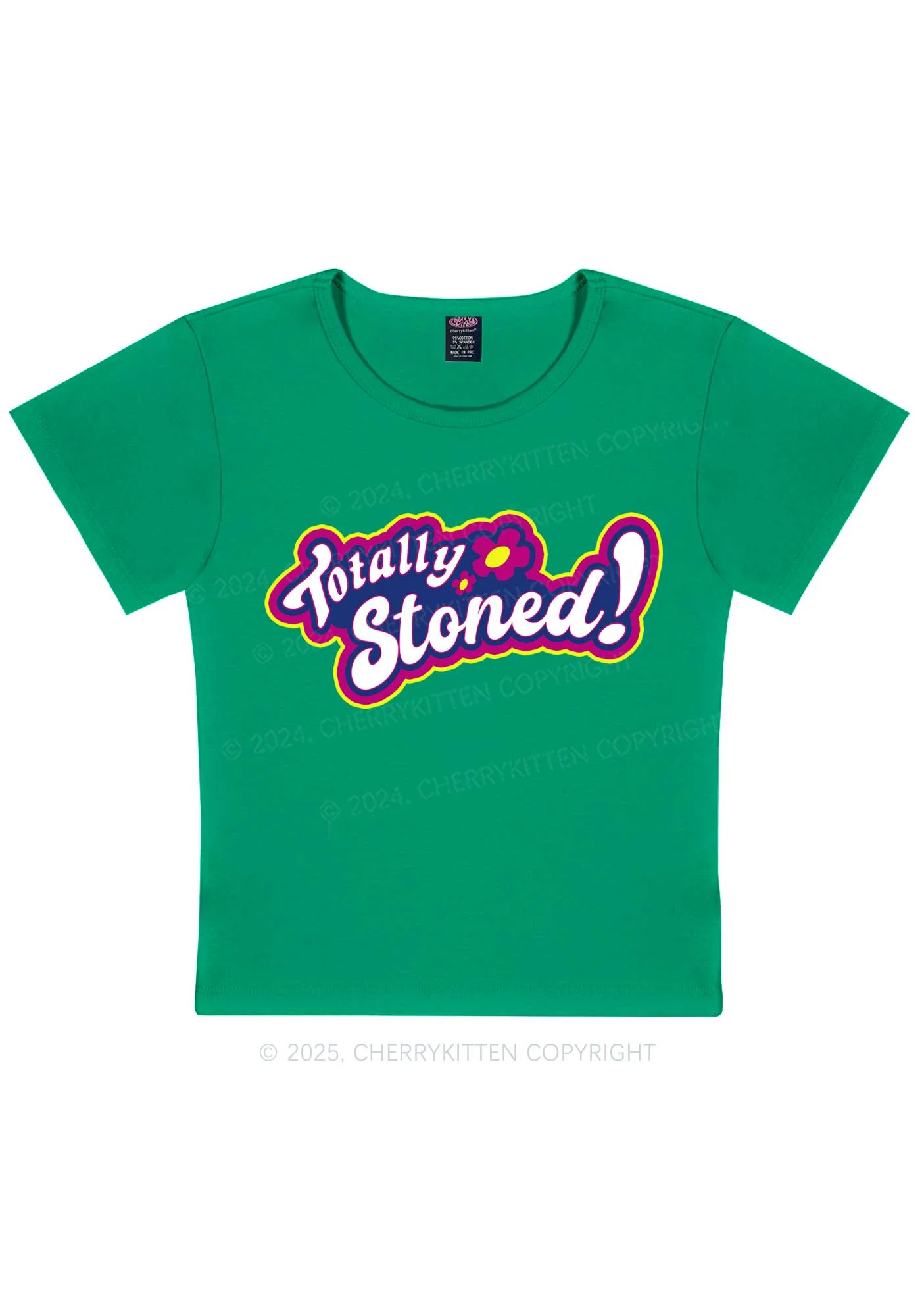 Totally Stoned Y2K Baby Tee Cherrykitten - Image 10